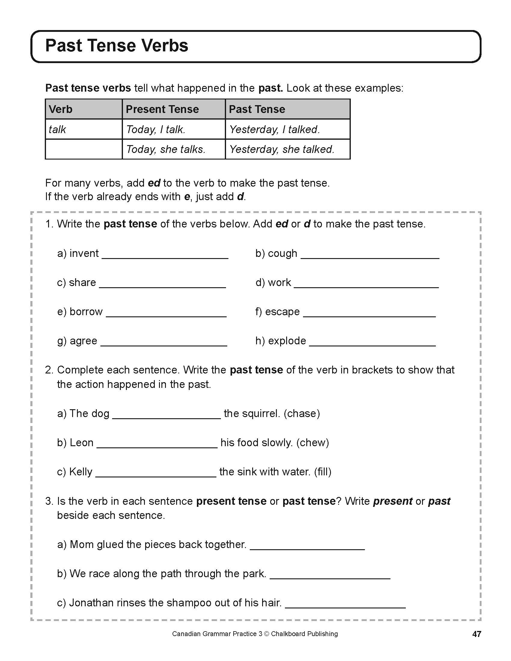 Canadian Grammar Practice Grade 3 Workbook Canadian Grammar Practice Grade 3 Workbook