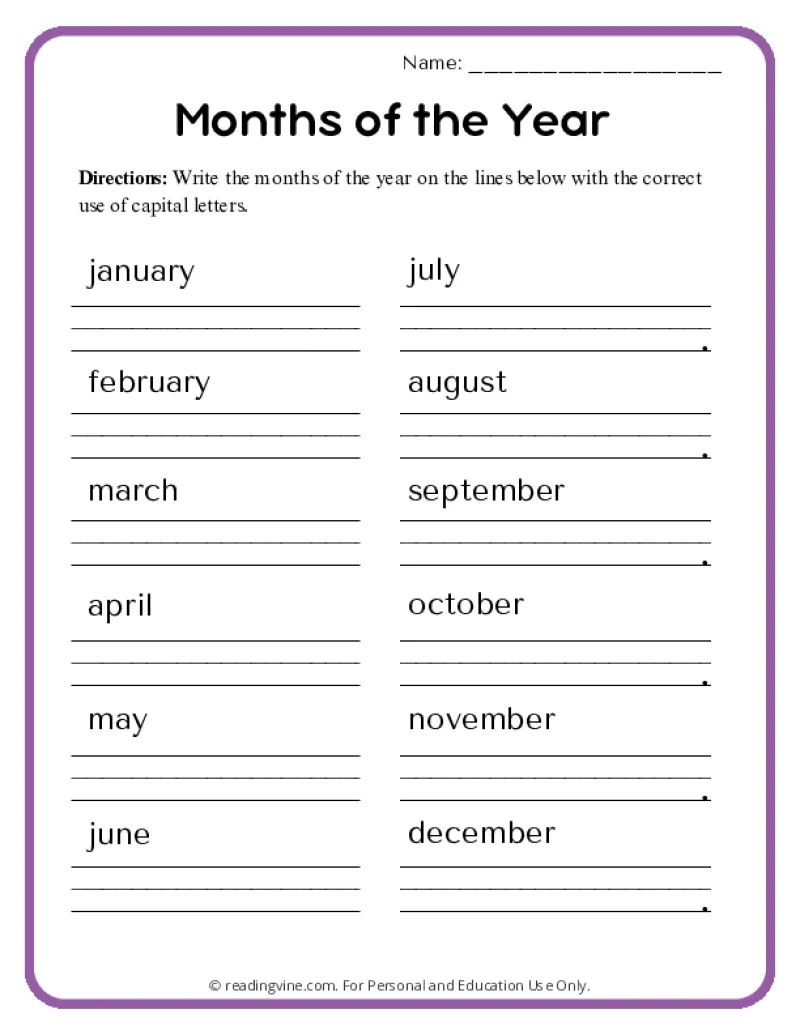 Capitalization Worksheets ReadingVine Capitalization Worksheets ReadingVine