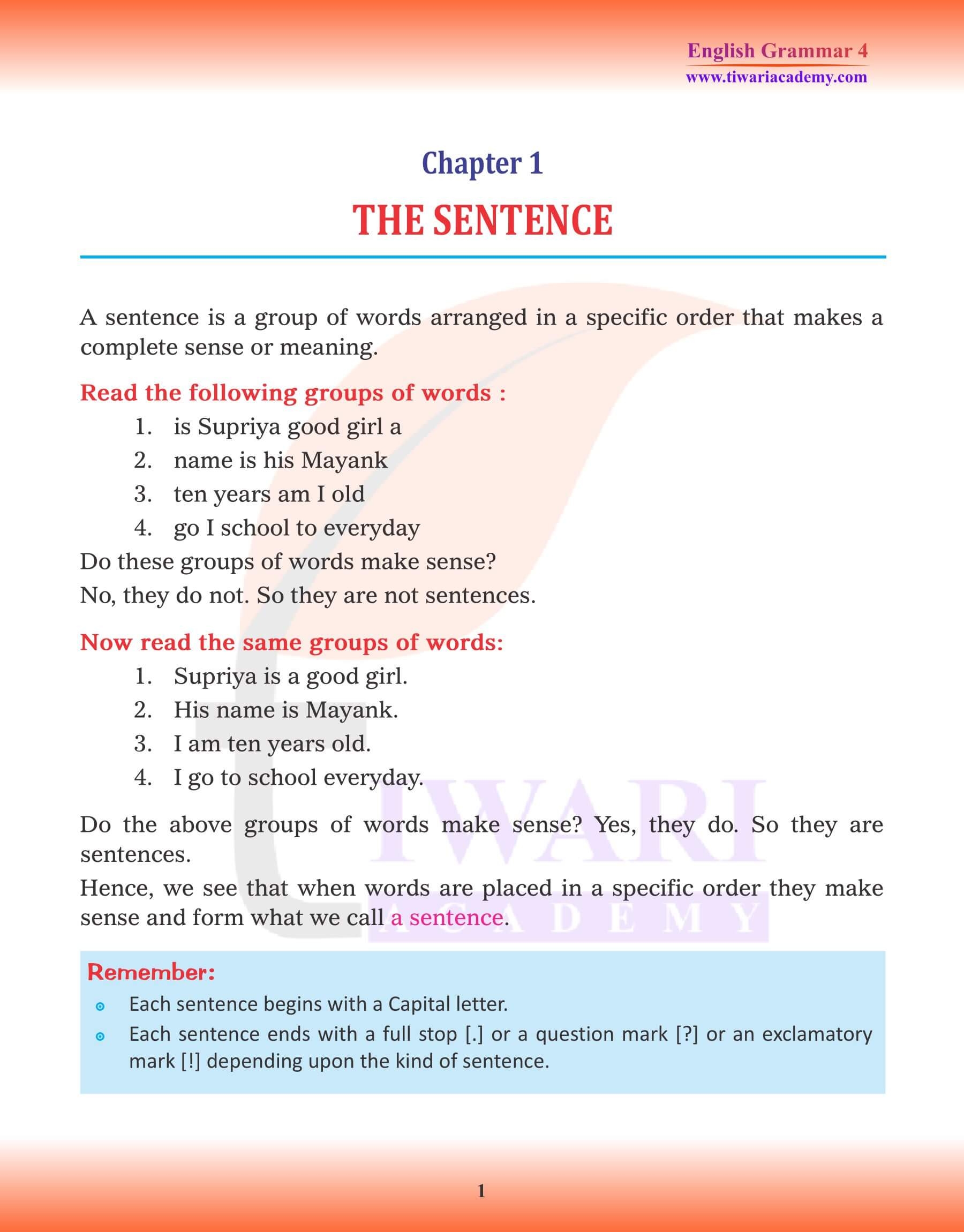 4th Grade Cbse English Grammar Worksheets