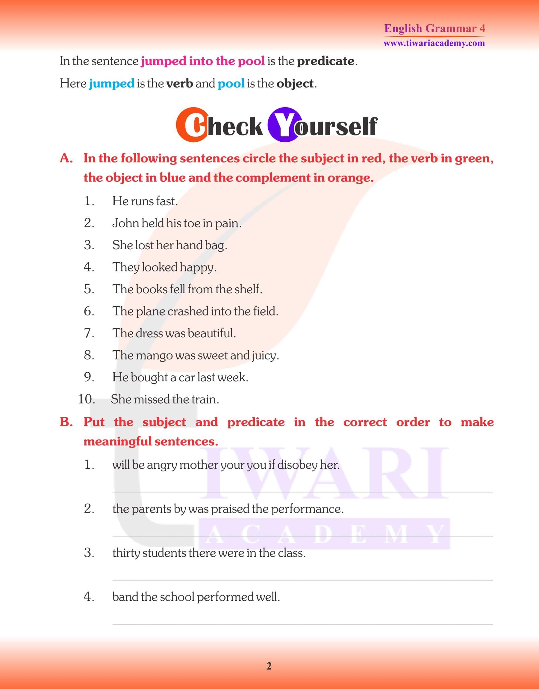 Class 4 English Grammar Worksheets Class 4 English Grammar Worksheets
