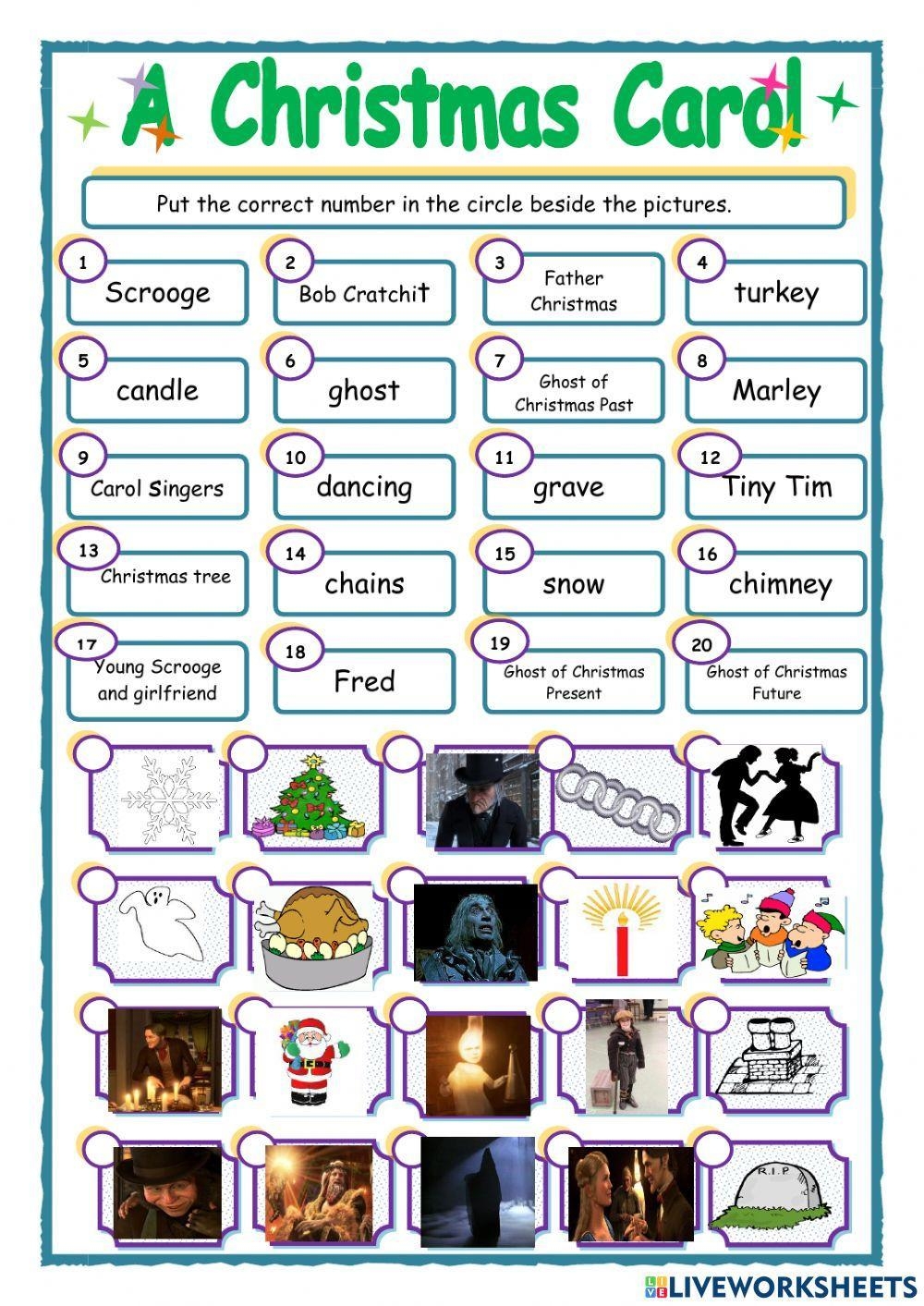 Christmas Carol Grammar Worksheets Christmas Carol Grammar Worksheets
