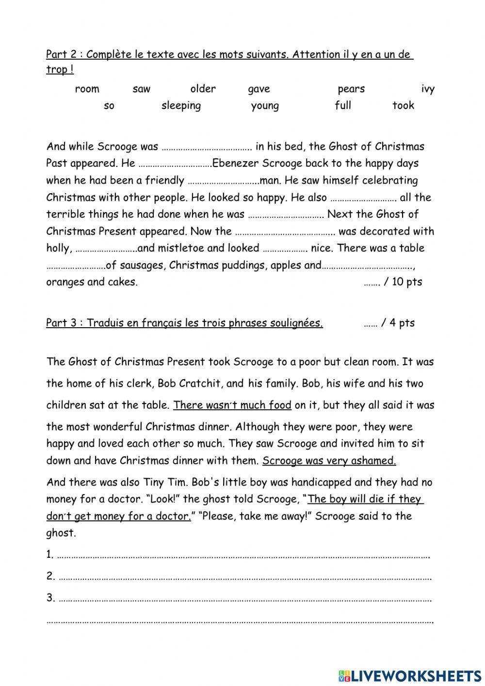 Christmas Carol Free Interactive Worksheets 2263699 Christmas Carol Free Interactive Worksheets 2263699