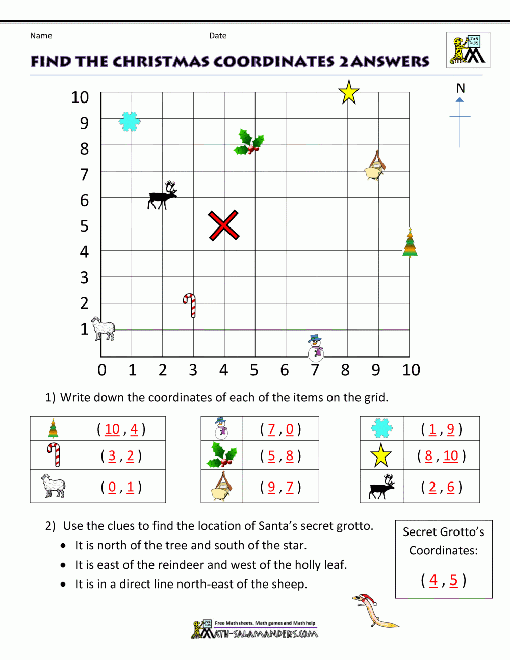 Christmas Math 5th Grade Worksheets
