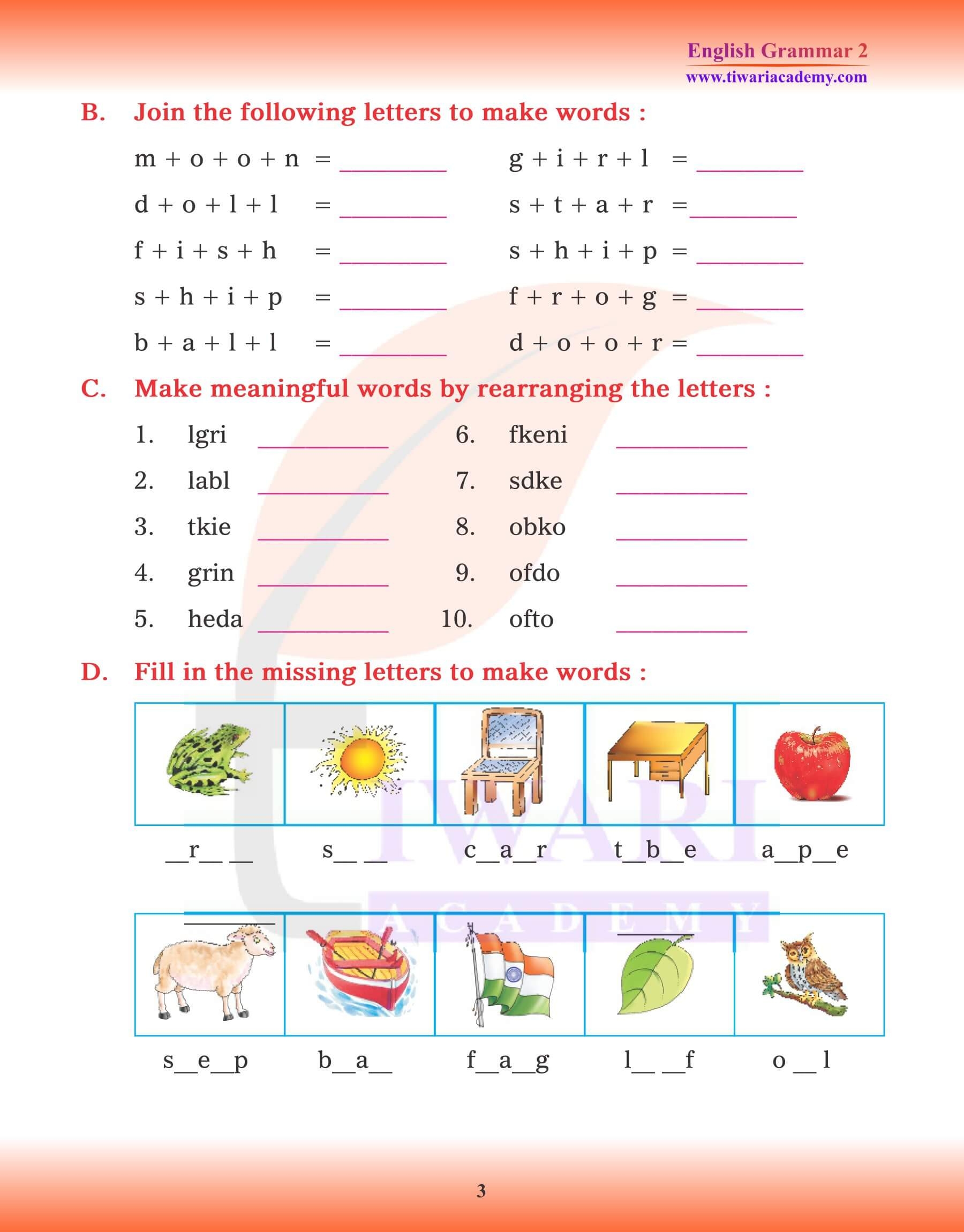 Class 2 English Grammar Worksheet Pdf Class 2 English Grammar Worksheet Pdf