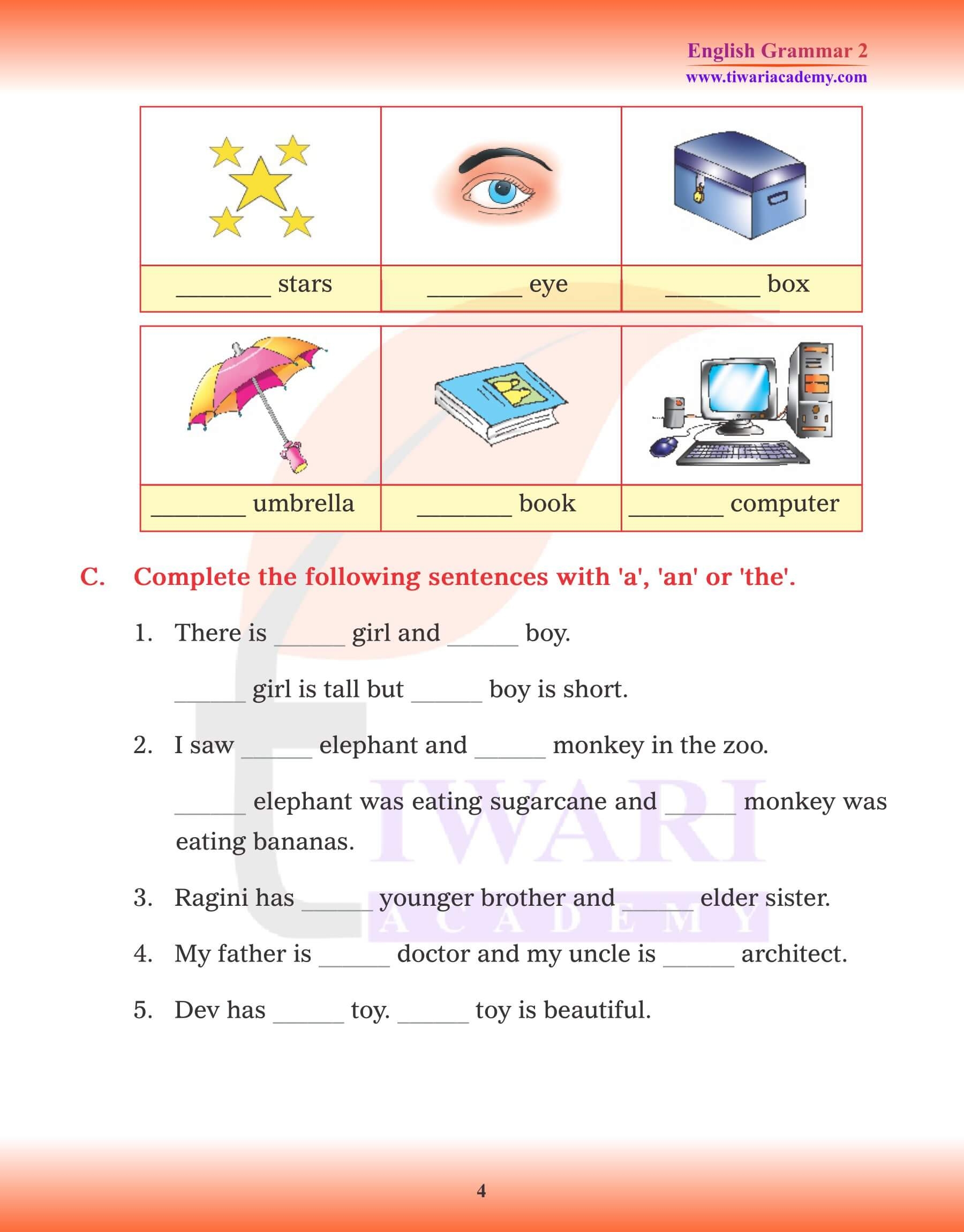 Class 2 English Grammar Chapter 8 Articles Use Of A An And The Class 2 English Grammar Chapter 8 Articles Use Of A An And The