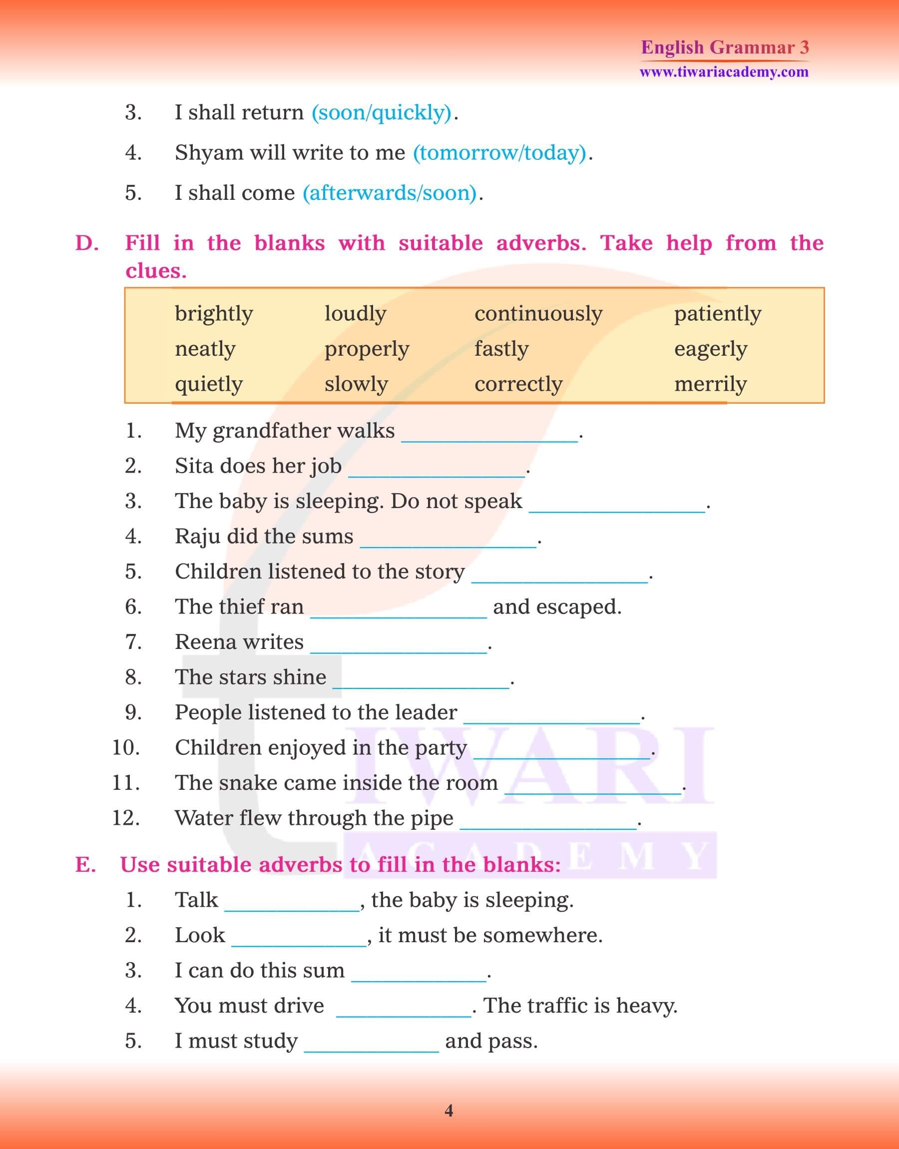 Class 3 English Grammar Chapter 17 Adverb Updated For 2025 26 