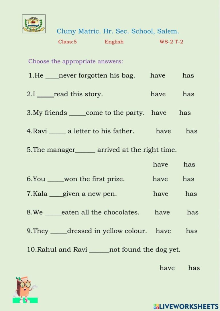 Class 5 English Free Interactive Worksheets 709208