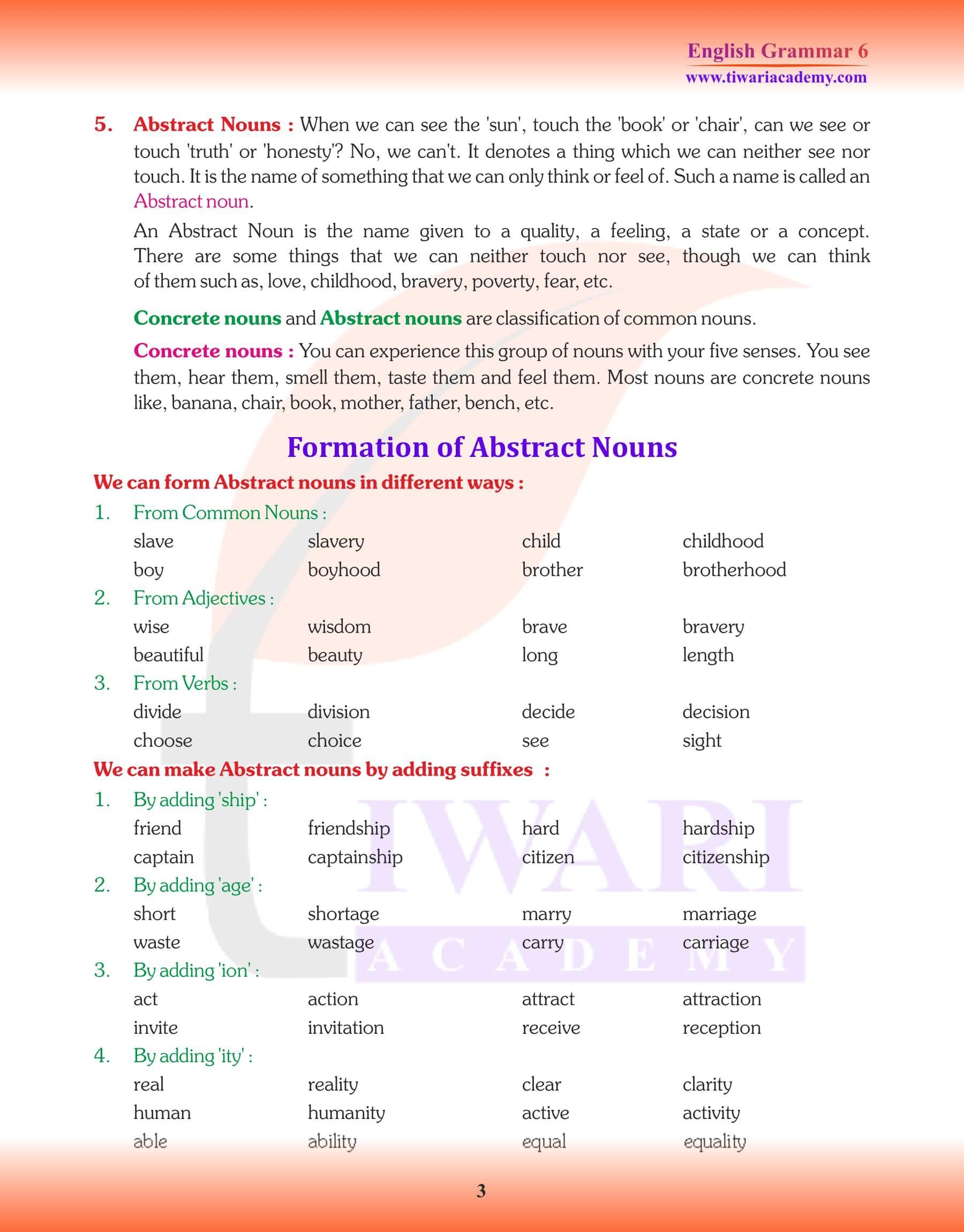 Class 6 Grammar Worksheets