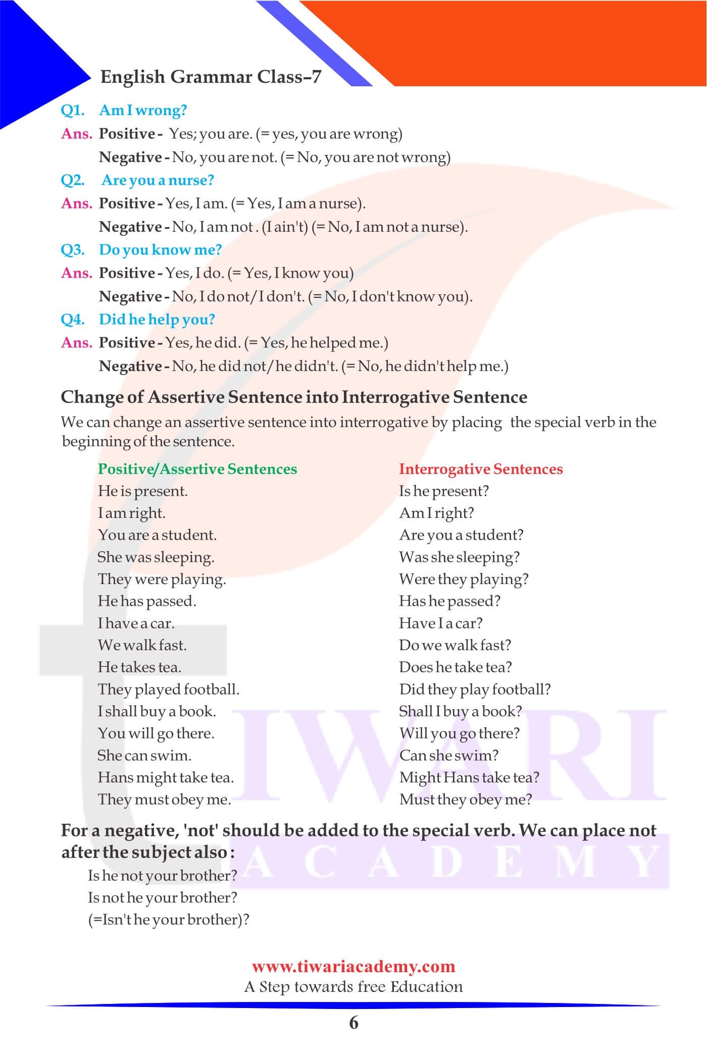Class 7 English Grammar Chapter 1 The Sentence Updated For 2025 26