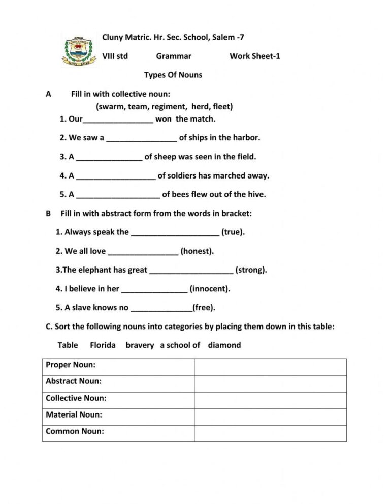 Class 8 English Free Interactive Worksheets 578793