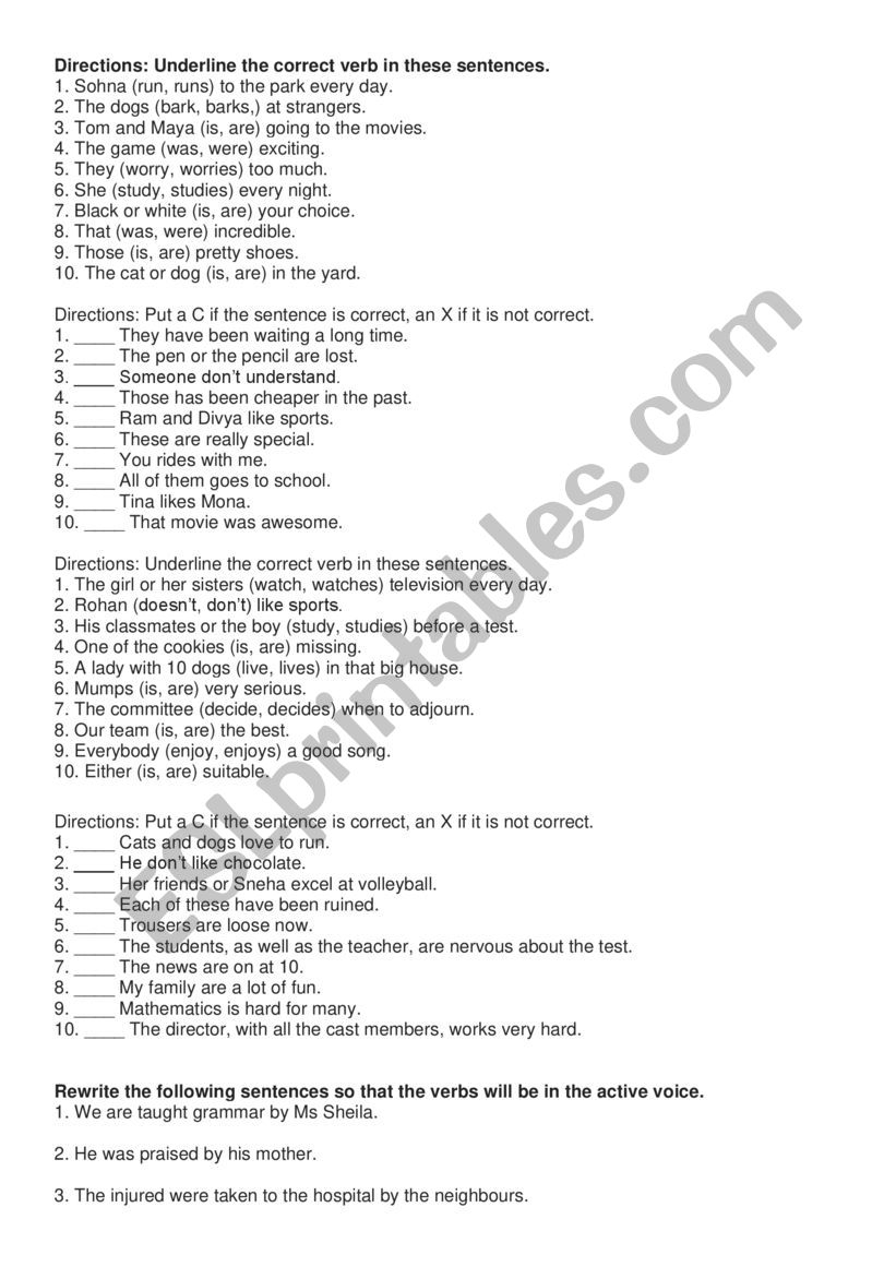Class 9 Grammar Worksheet Class 9 Grammar Worksheet
