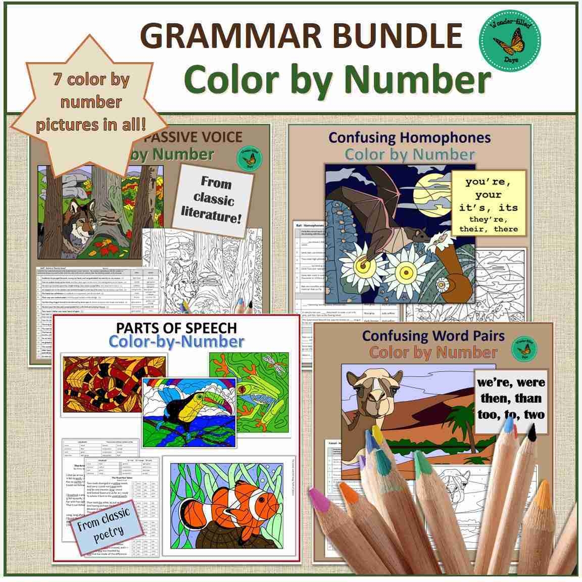 Color By Number Grammar Bundle