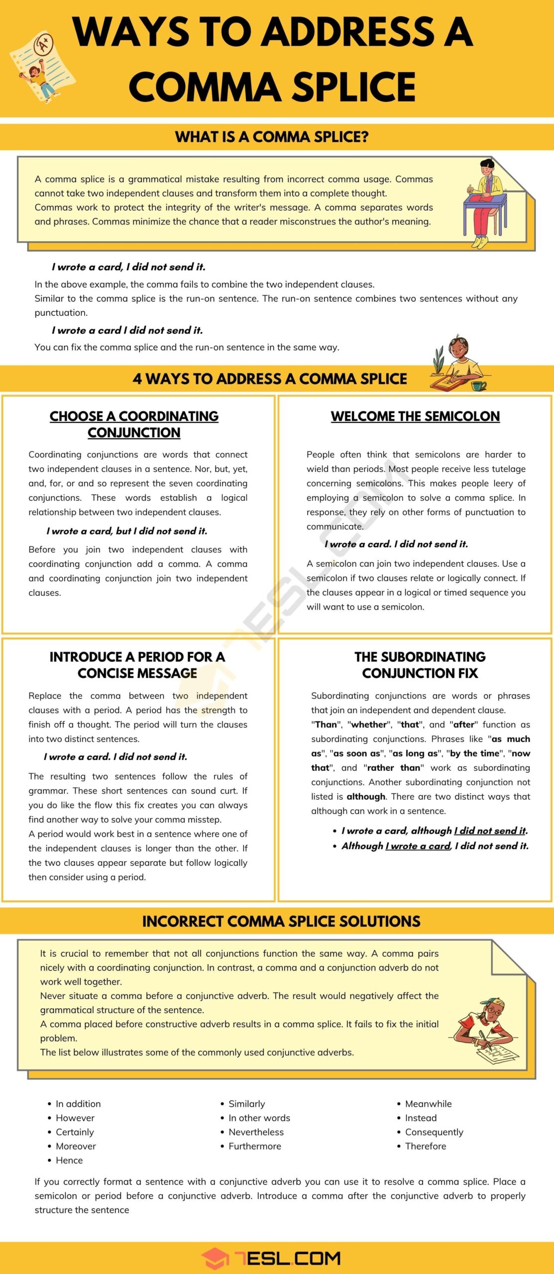 Comma Splice Grammar Worksheet
