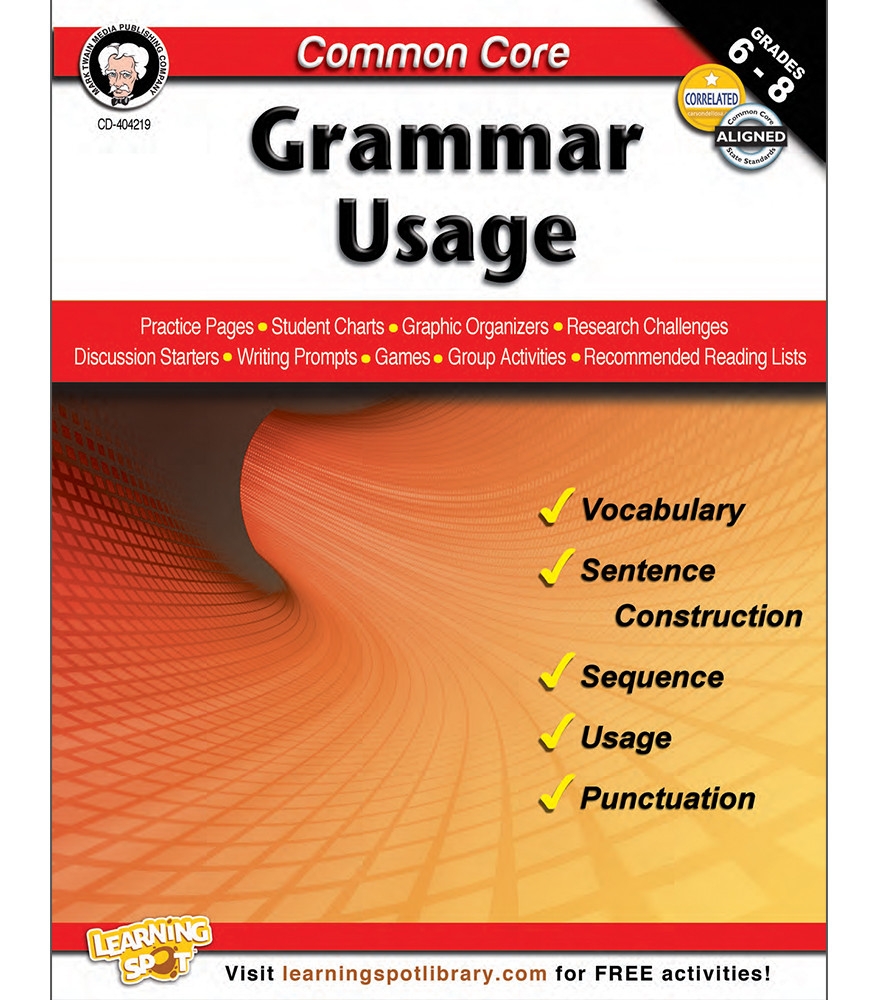 Common Core Grammar Usage Resource Book Grade 6 8 EBook Common Core Grammar Usage Resource Book Grade 6 8 EBook