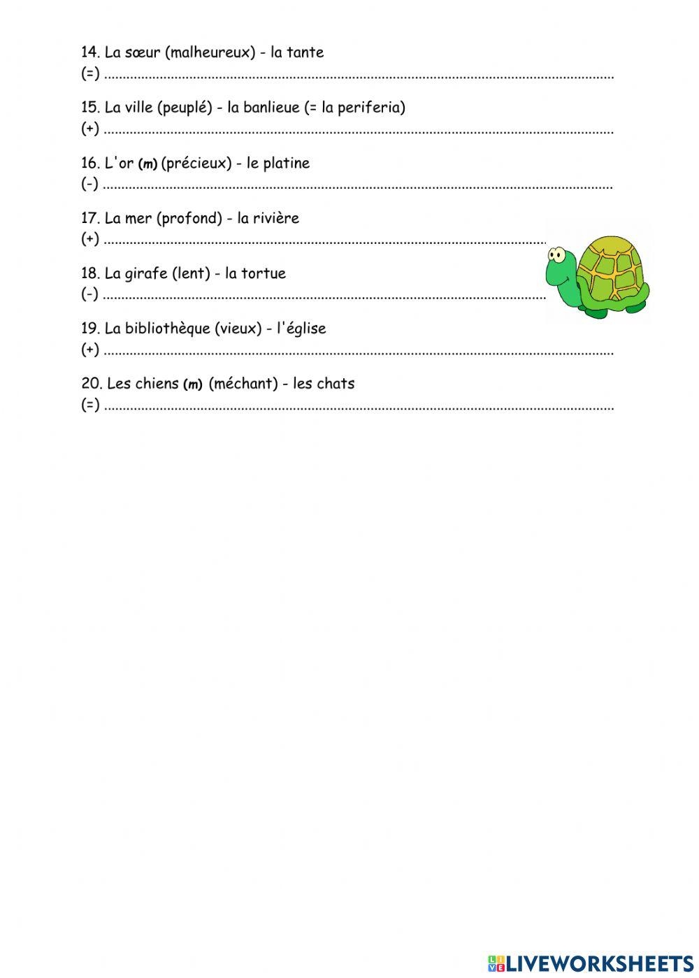 Comparatif Free Interactive Worksheets 2003013 Comparatif Free Interactive Worksheets 2003013