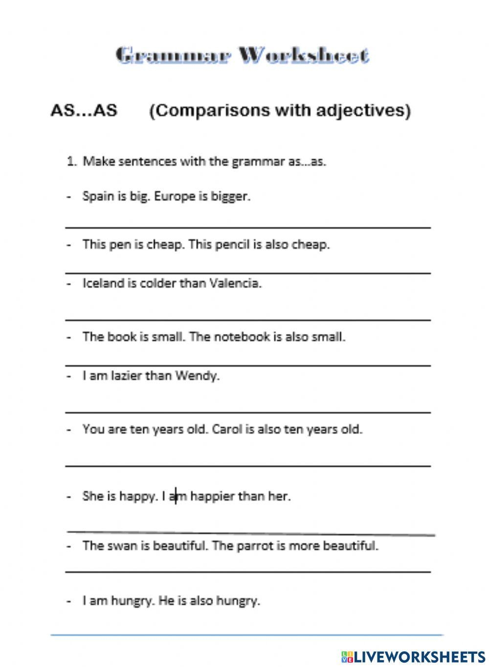Comparisons As Free Interactive Worksheets 806056 Comparisons As Free Interactive Worksheets 806056