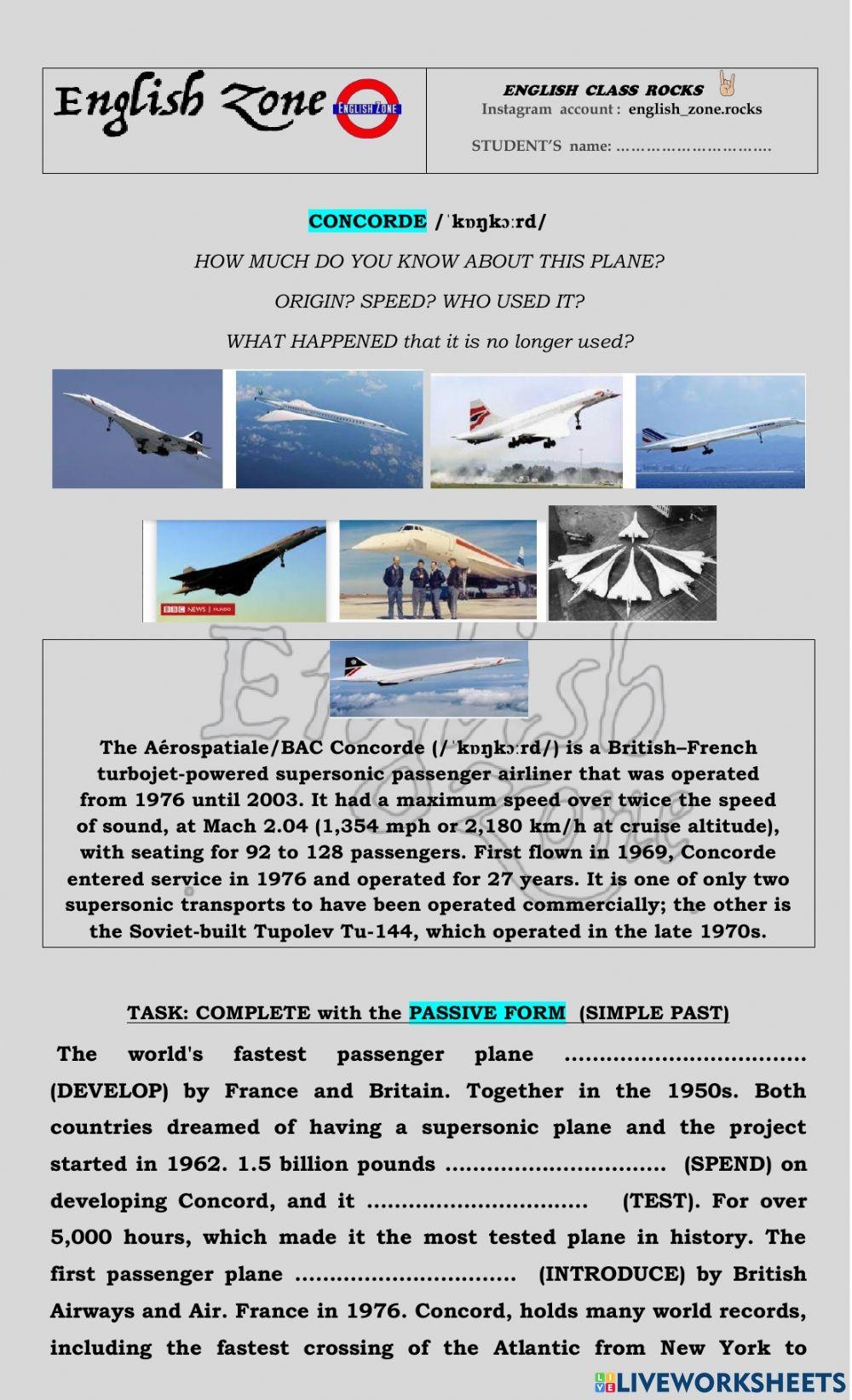 CONCORDE Gram Free Interactive Worksheets 1543625