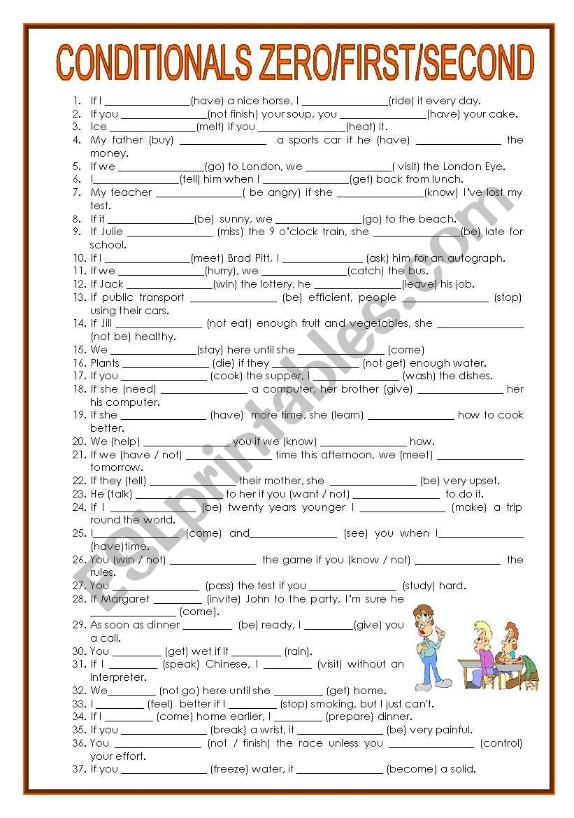 Conditional Grammar Worksheets