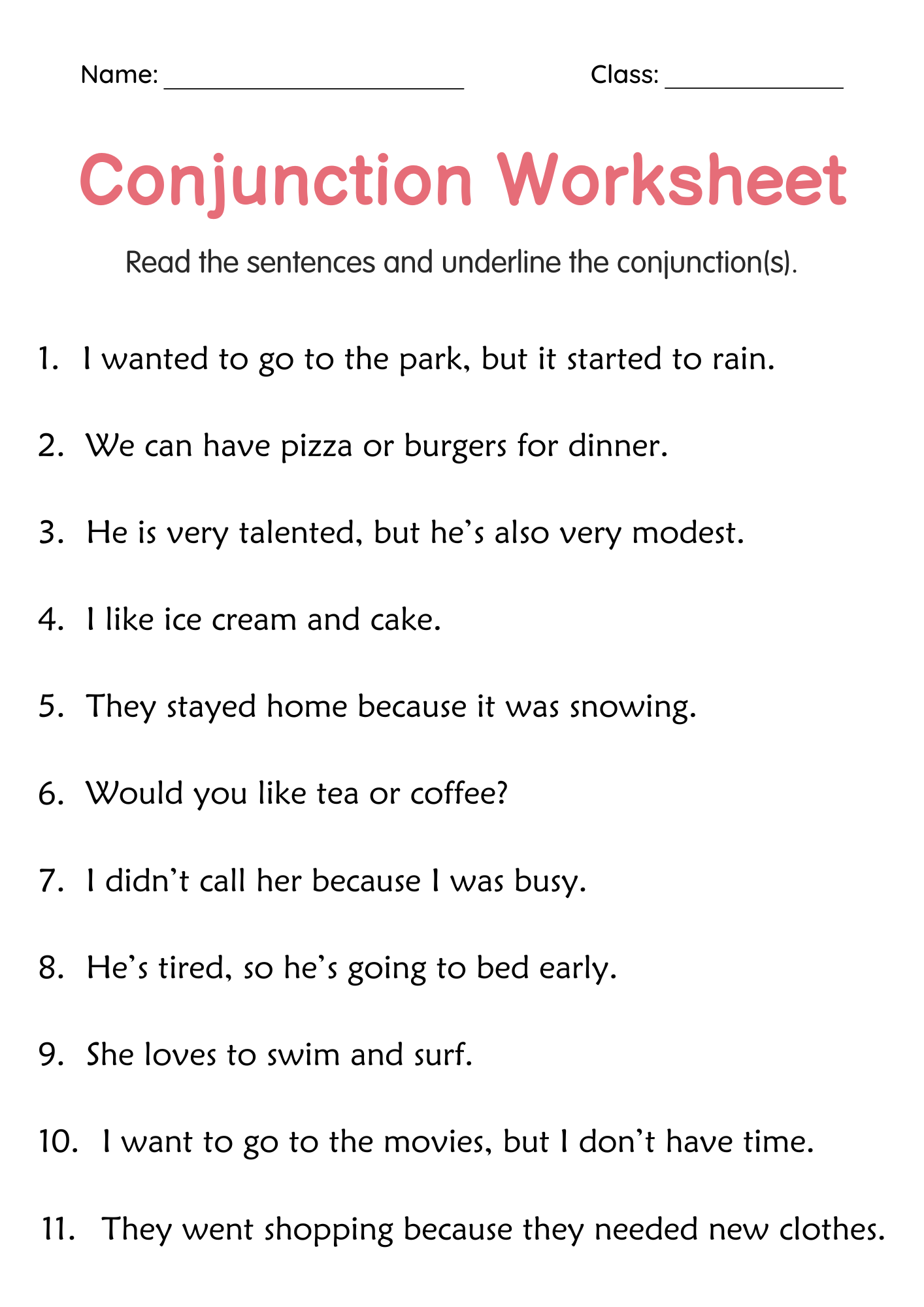 Grammar Worksheets For Grade 1