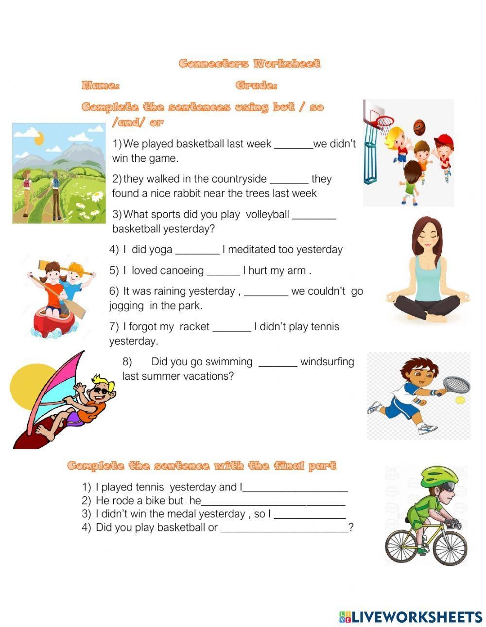 Connectors Work Free Interactive Worksheets 1276971