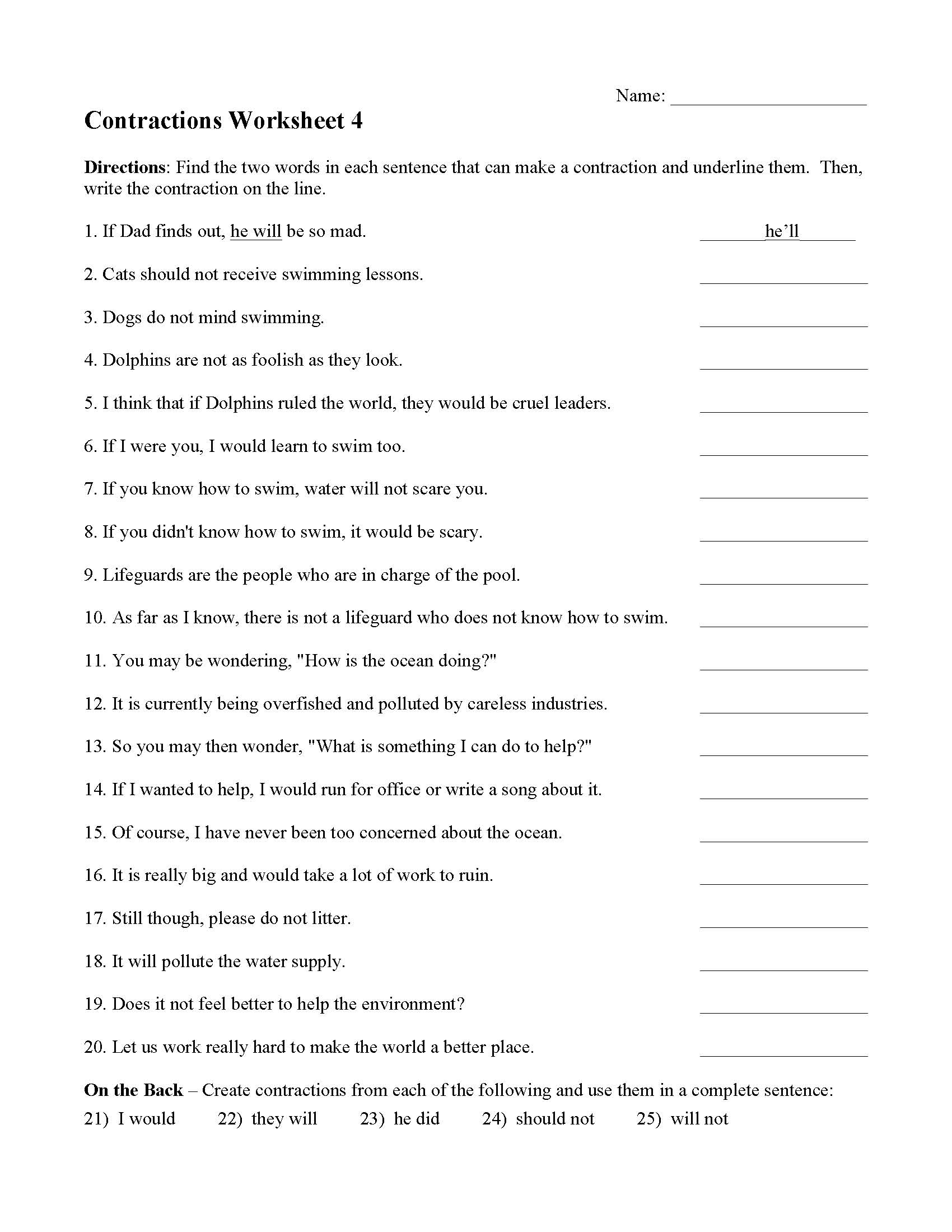 Year 4 Grammar Worksheets With Answers Year 4 Grammar Worksheets With Answers