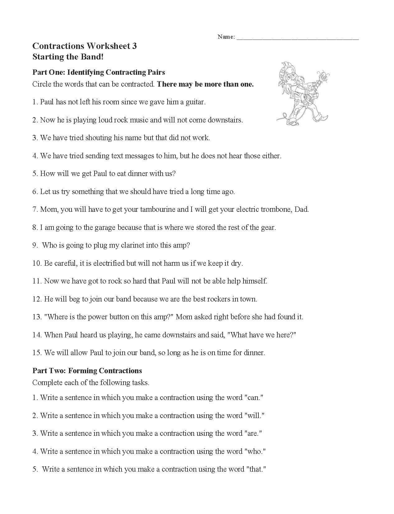 Contractions Worksheets And Activities Language Arts And Grammar Contractions Worksheets And Activities Language Arts And Grammar
