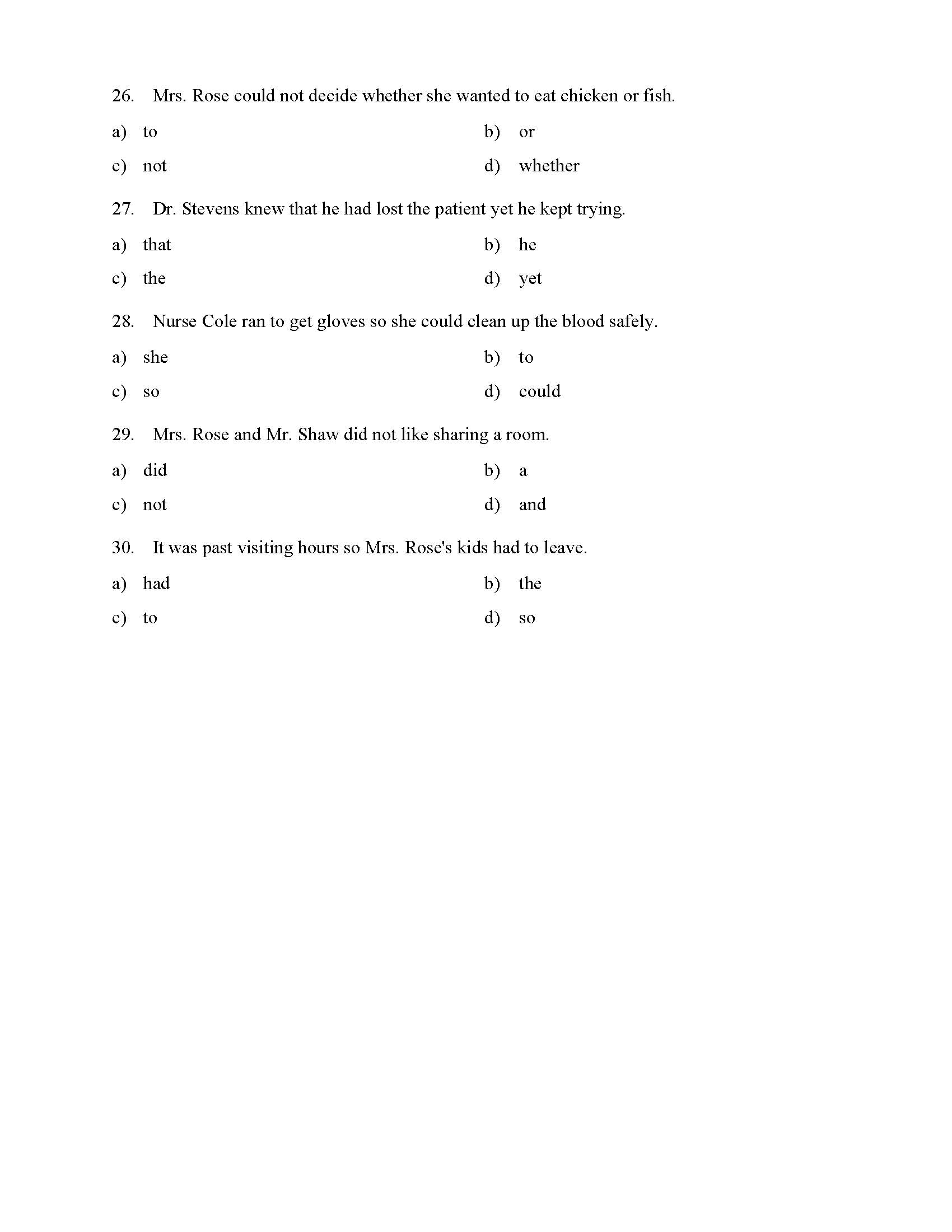 Coordinating Conjunctions Worksheet Reading Level 1 Preview Coordinating Conjunctions Worksheet Reading Level 1 Preview