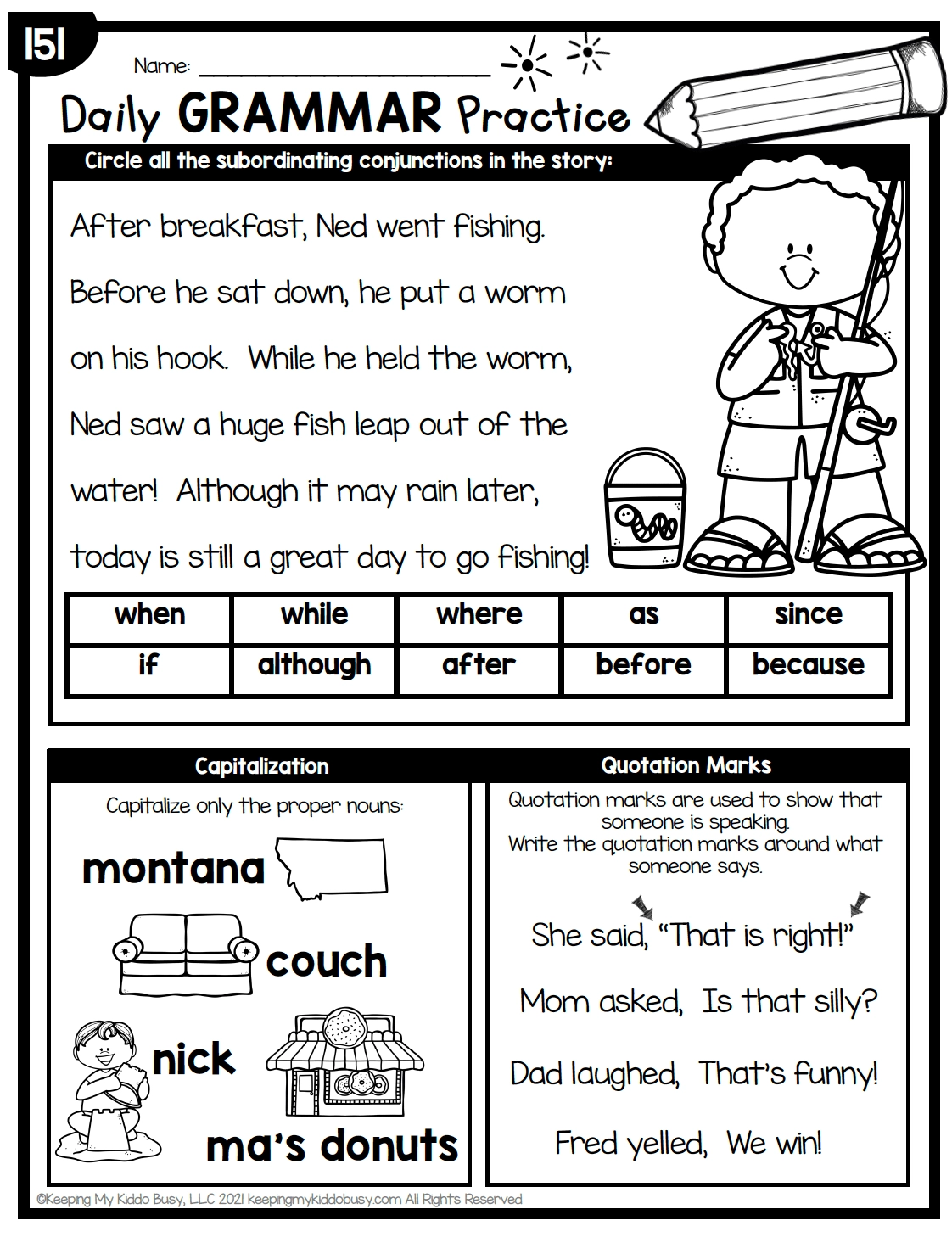 Daily Grammar Keeping My Kiddo Busy