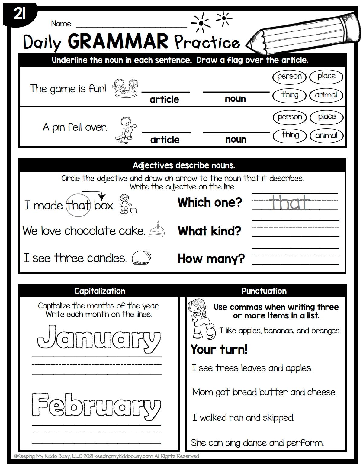 Daily Grammar Keeping My Kiddo Busy Daily Grammar Keeping My Kiddo Busy
