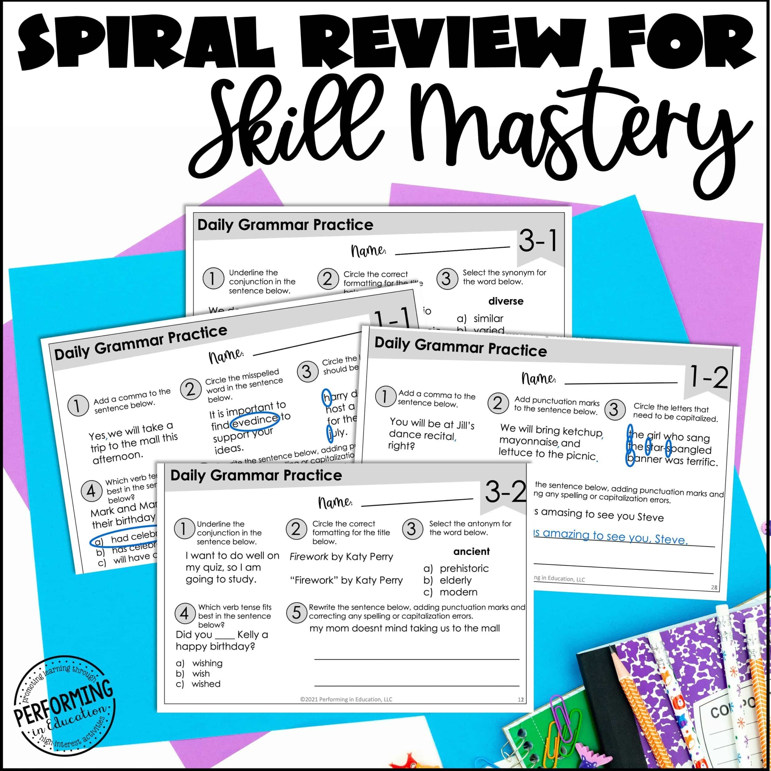 Grammar Worksheets 5th Grade