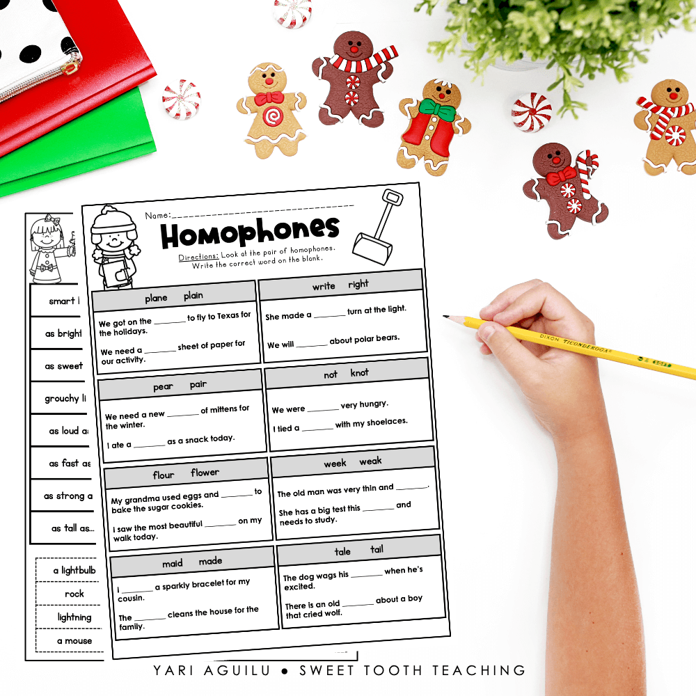 December No Prep Pack 2nd Grade Christmas Worksheets Grammar Reading Math Shop Sweet Tooth Teaching