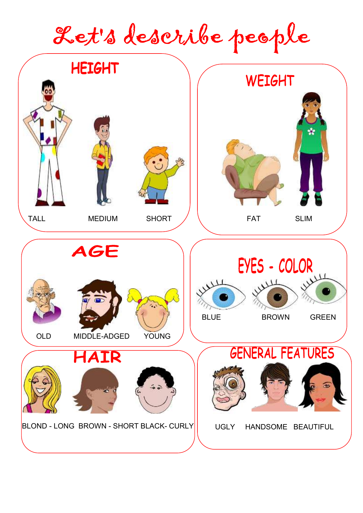 Describing People English Worksheet