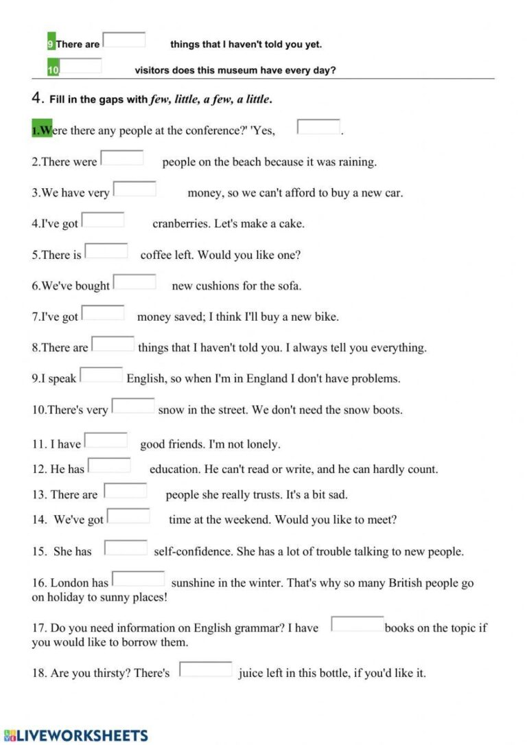Determiners Free Interactive Worksheets 110733