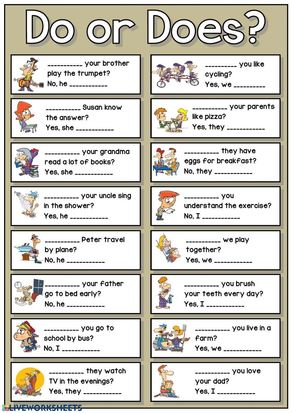 Do Or Does Free Interactive Worksheets 51143 Do Or Does Free Interactive Worksheets 51143