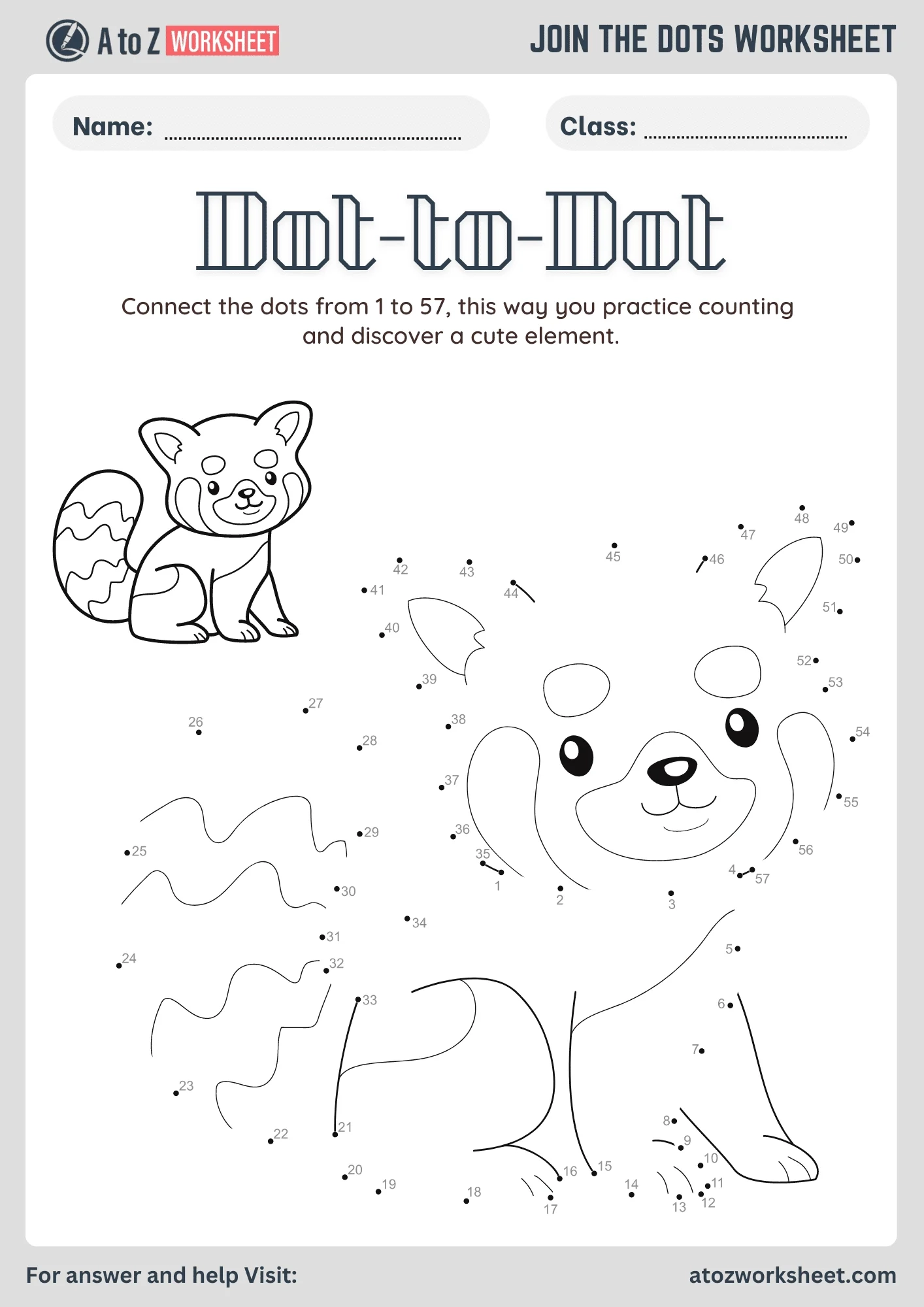 Dot To Dot Worksheet For Kids A To Z Worksheet