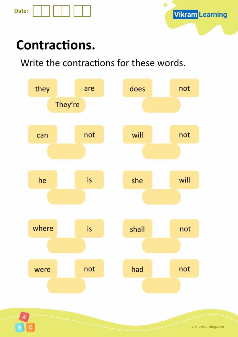 Download English Grammar Grade 3 Worksheets For Free Vikramlearning
