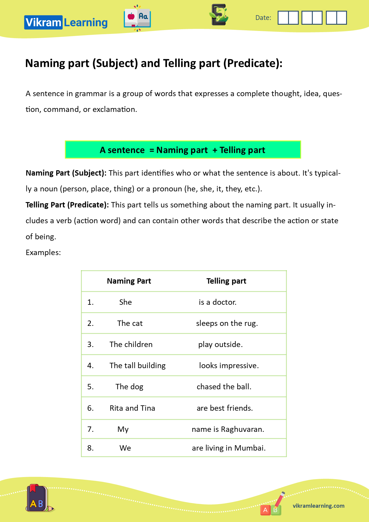 Class 3 English Grammar Worksheets