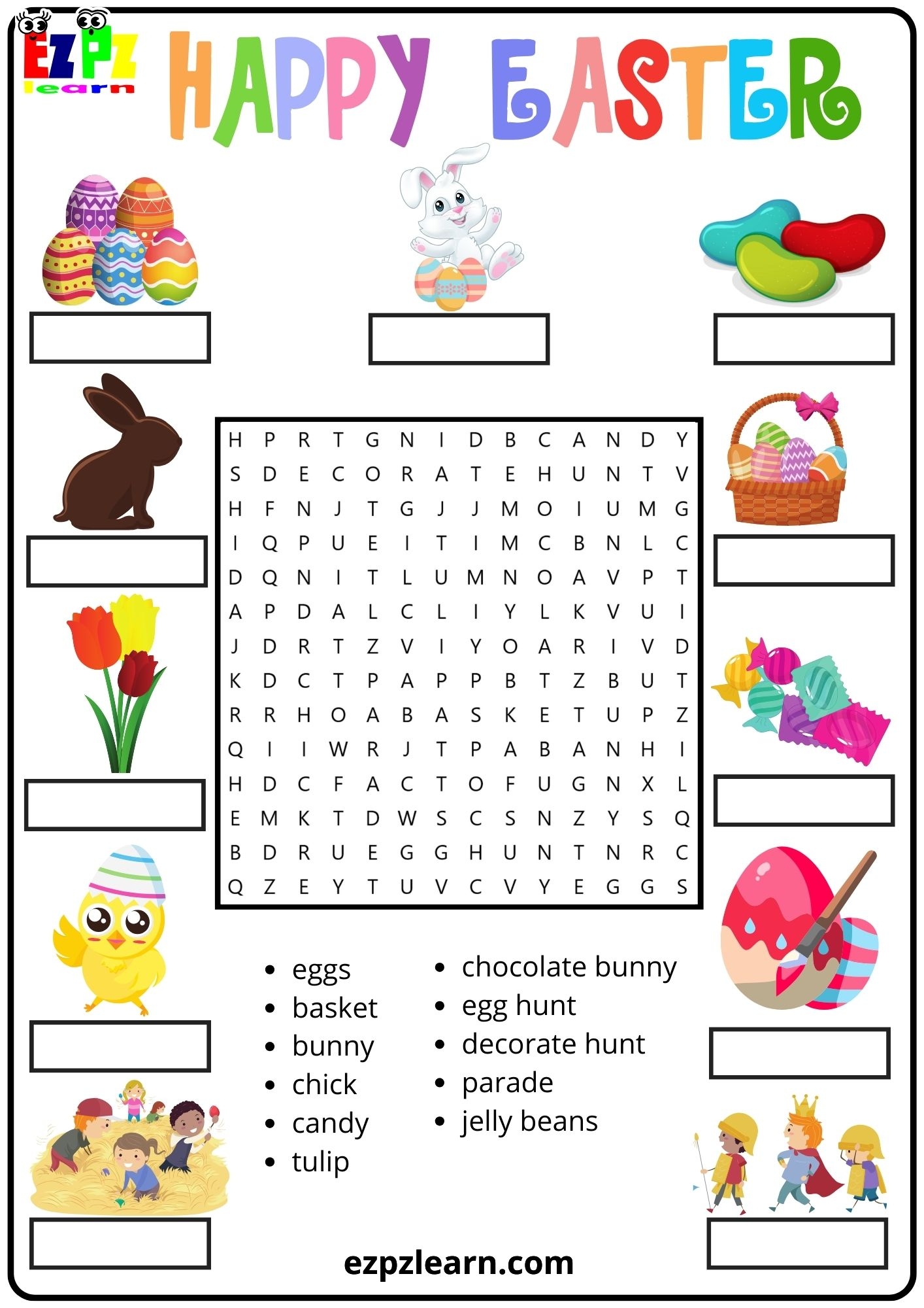 Easter Grammar Worksheets