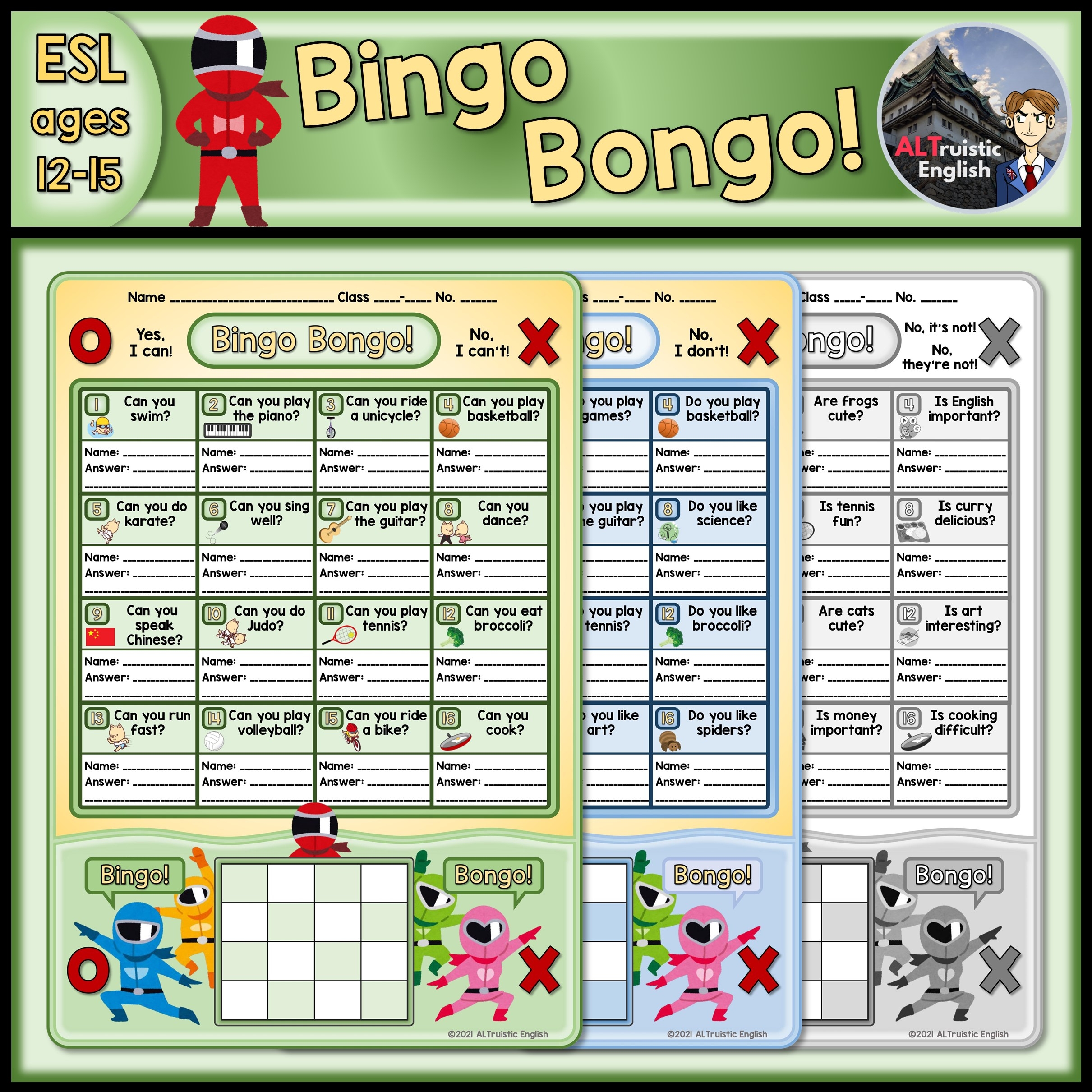 Editable Bingo English Grammar Review Game And Activity Worksheets Editable Bingo English Grammar Review Game And Activity Worksheets