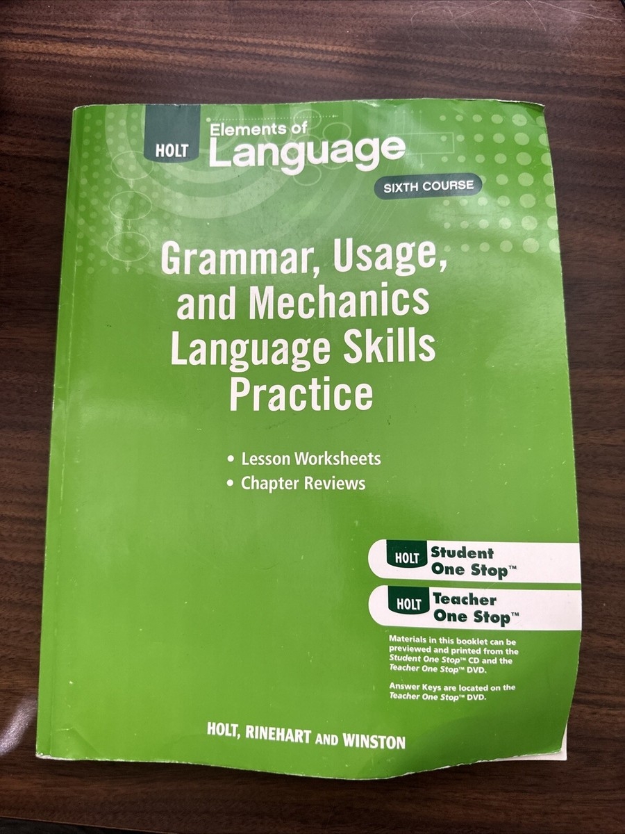 Holt Rinehart And Winston Grammar Worksheets