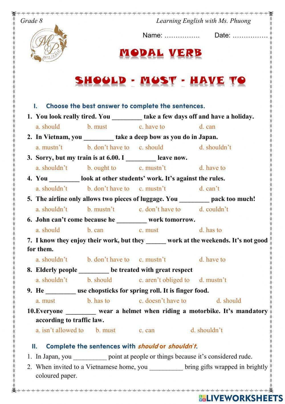 English 8 Mod Free Interactive Worksheets 1602718