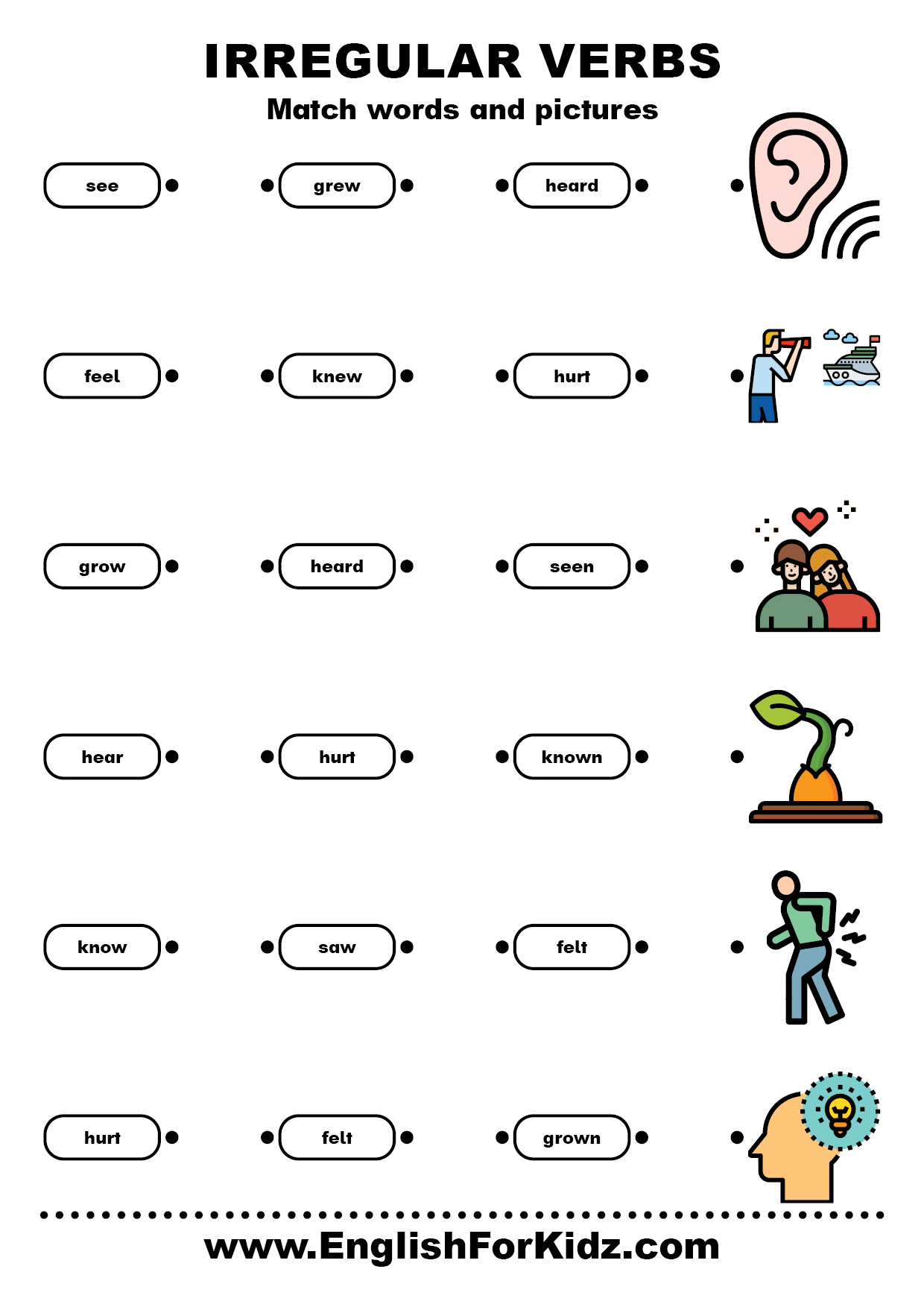 Irregular Grammar Worksheets