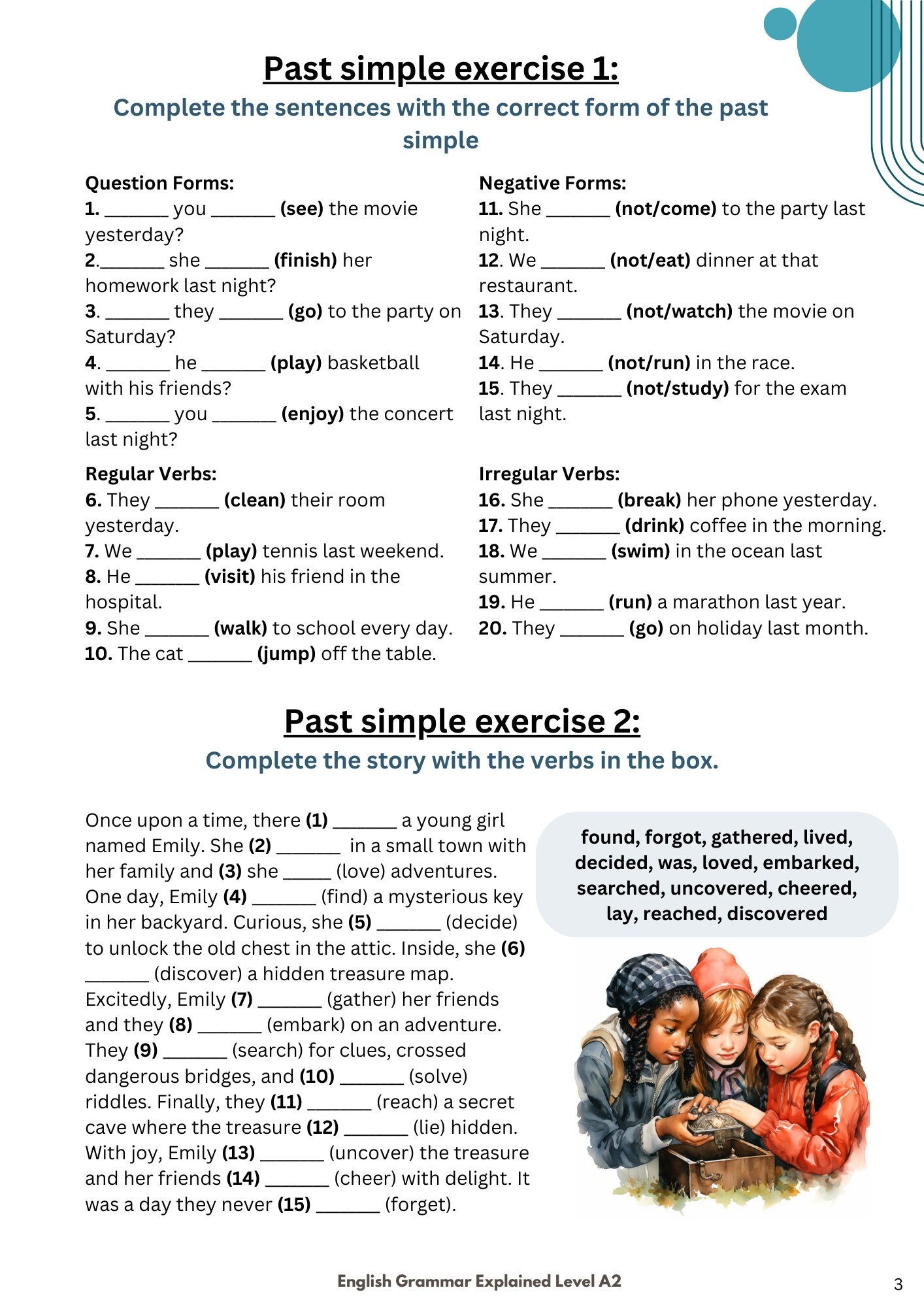 English Grammar Book Level A2 Elementary English Worksheets PDF Download Etsy