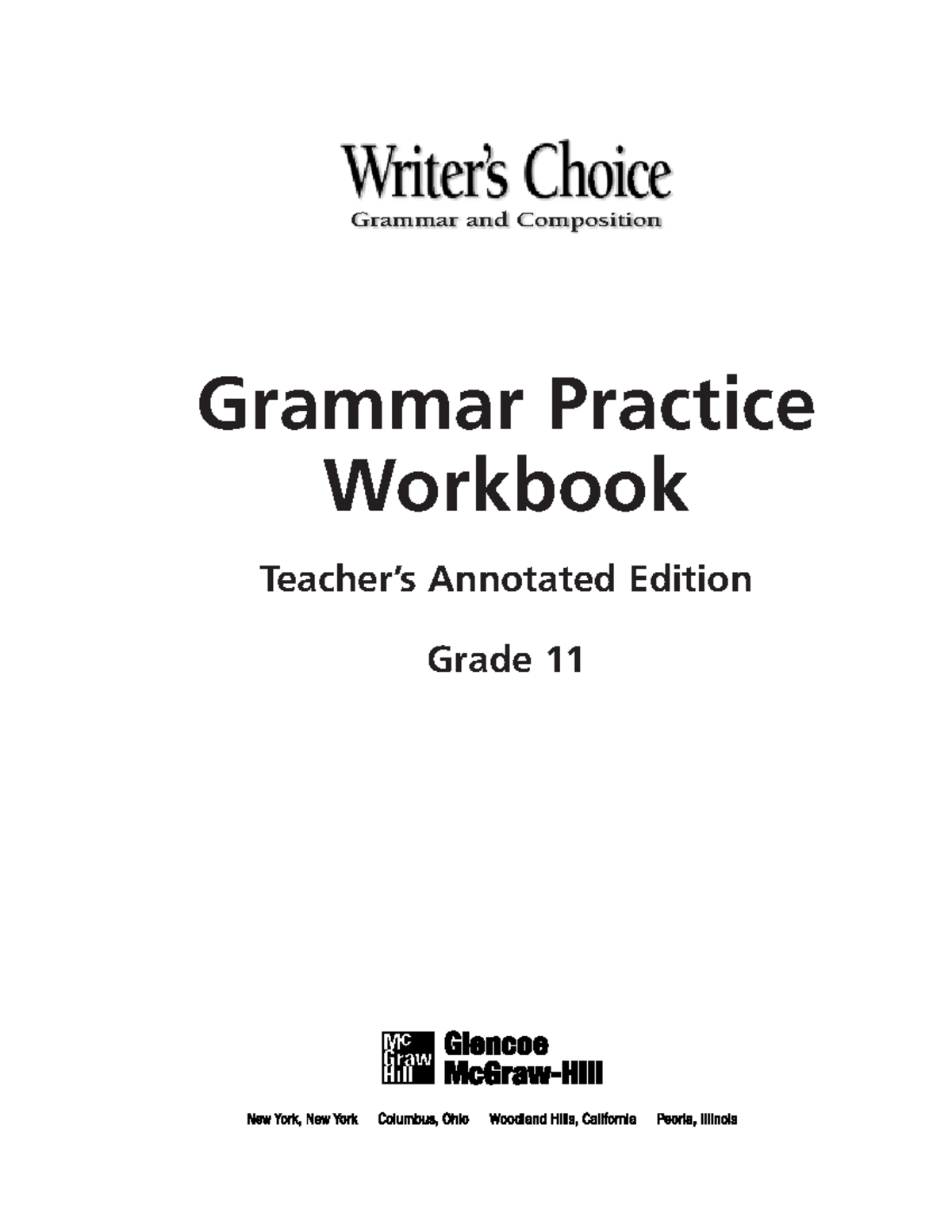 11th Grade Grammar Worksheets