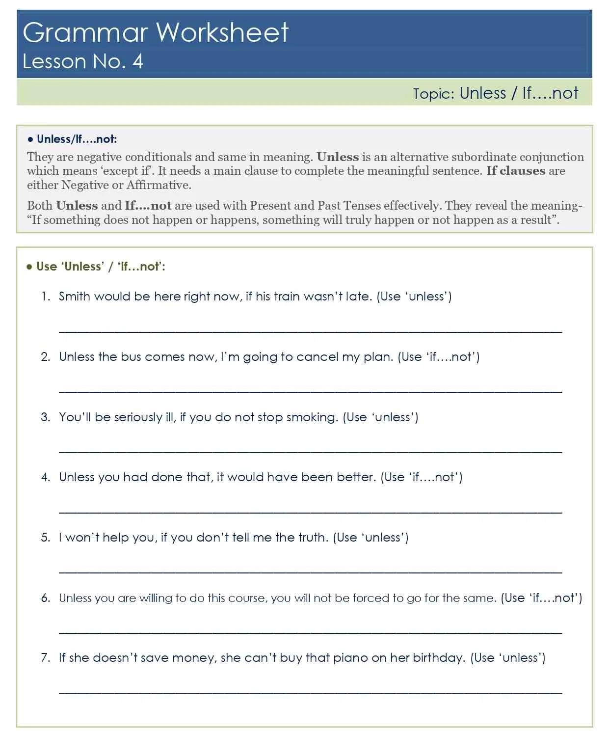 English Grammar Practice Worksheets E Book My English Solution