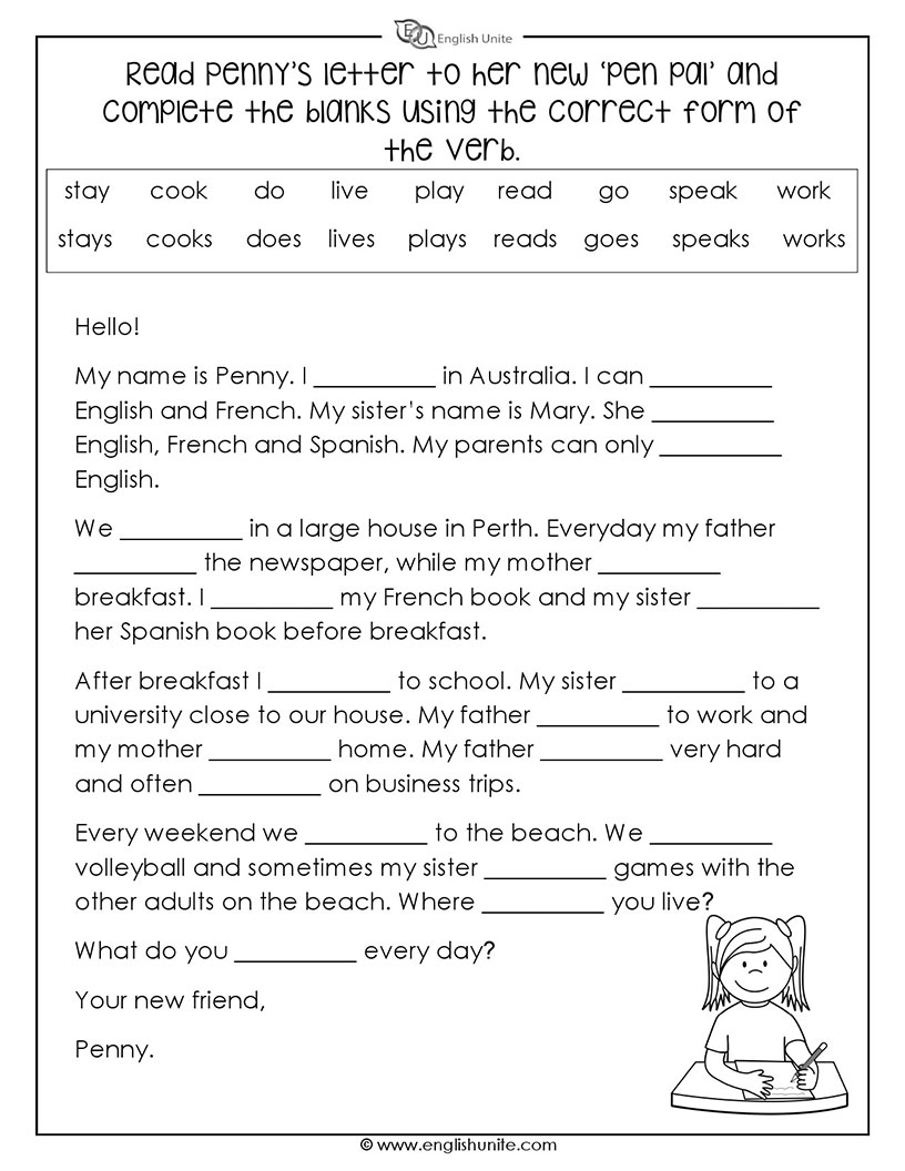 English Grammar Verbs Worksheet English Grammar Verbs Worksheet