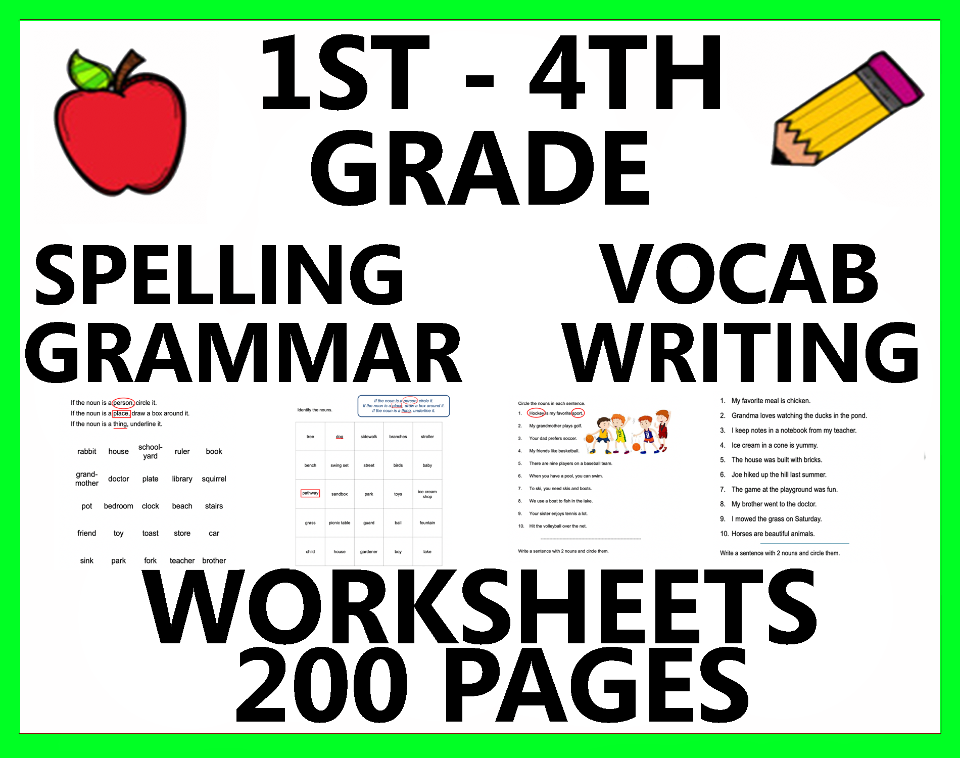 English Vocabulary Spelling Grammar Writing Worksheets Pages Sheets Made By Teachers English Vocabulary Spelling Grammar Writing Worksheets Pages Sheets Made By Teachers
