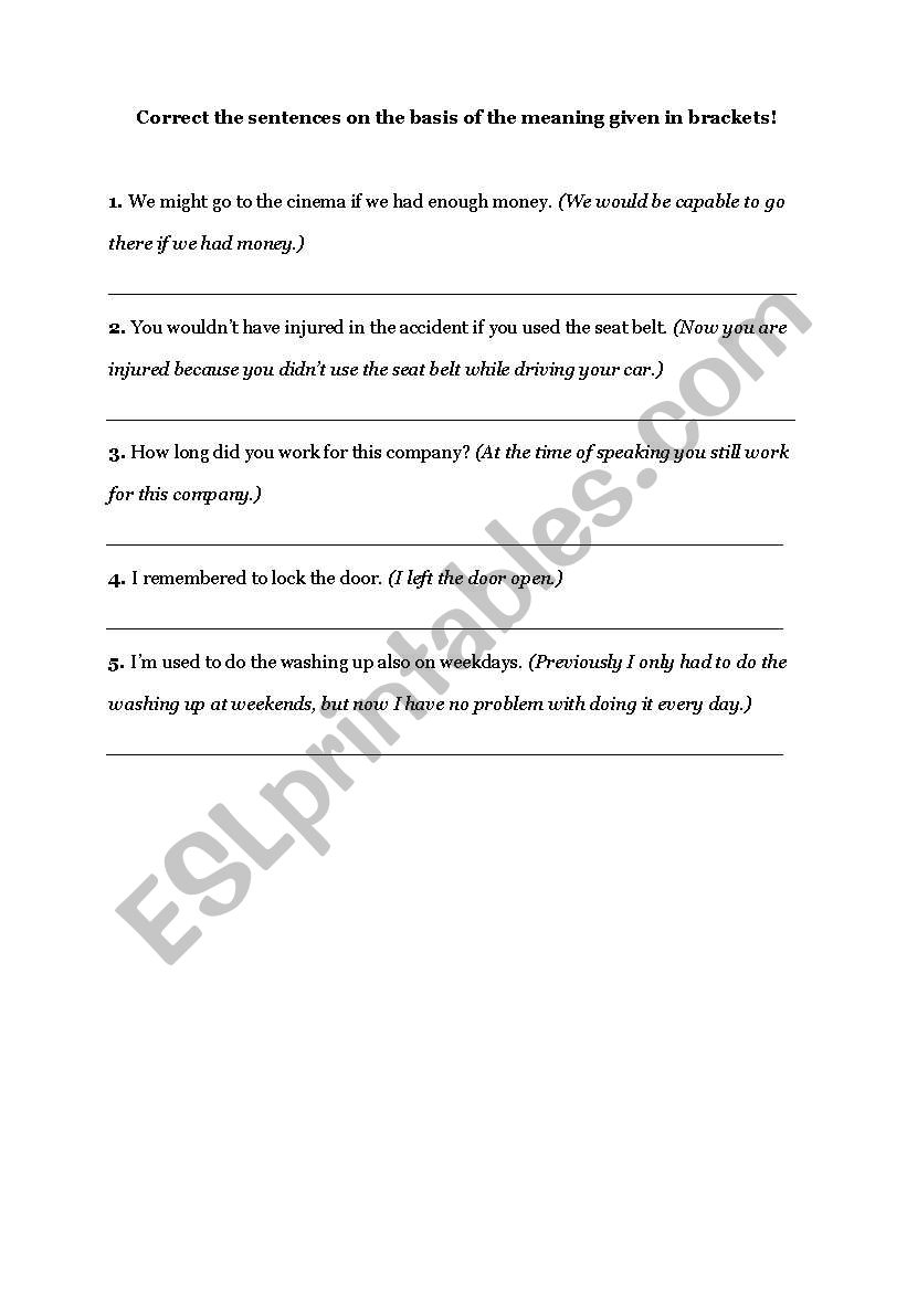Grammar Sentence Correction Worksheet Grammar Sentence Correction Worksheet
