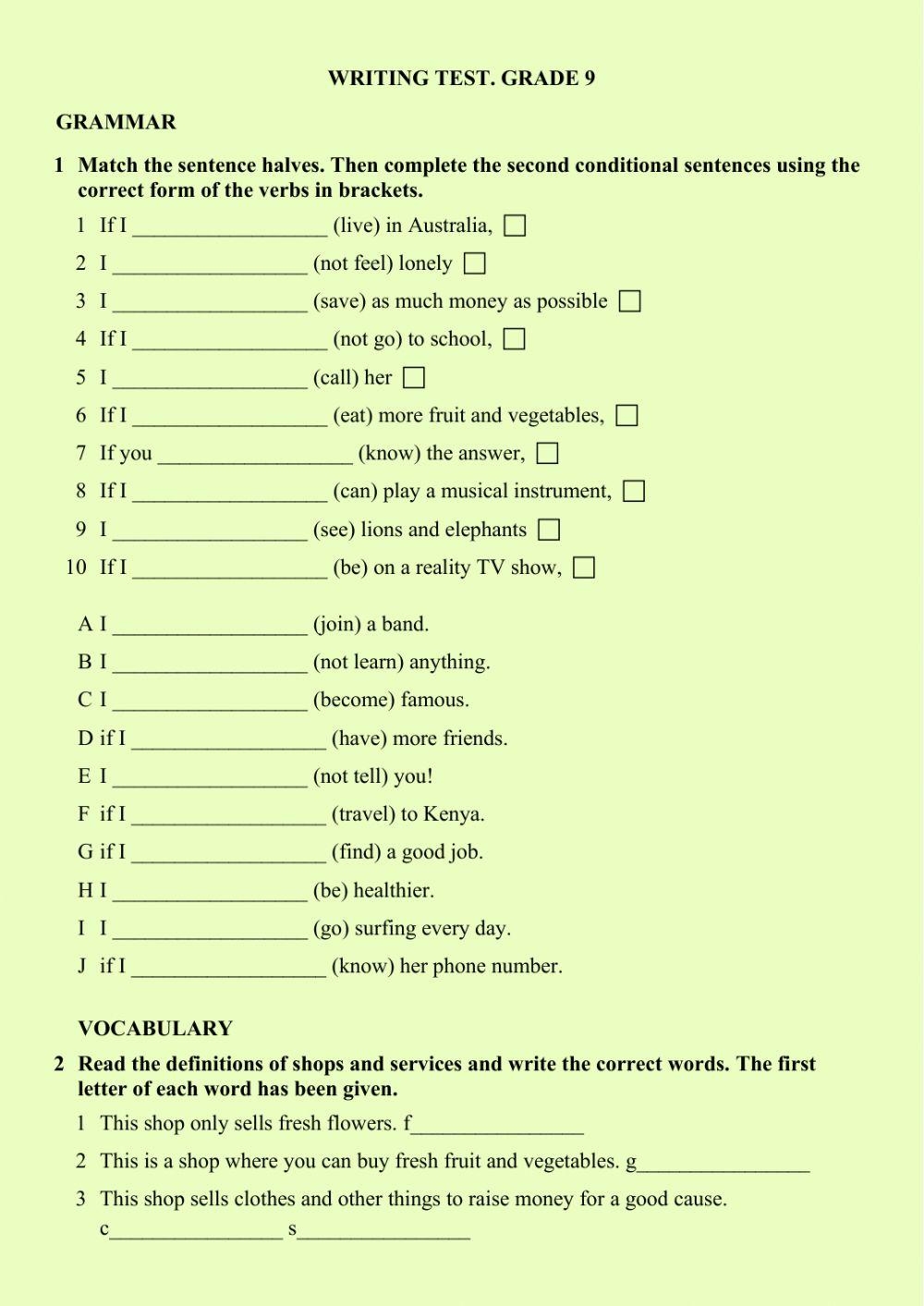 English Writing Free Interactive Worksheets 201300 English Writing Free Interactive Worksheets 201300