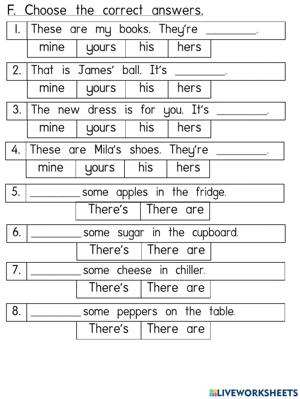 English Year 3 Free Interactive Worksheets 1675930